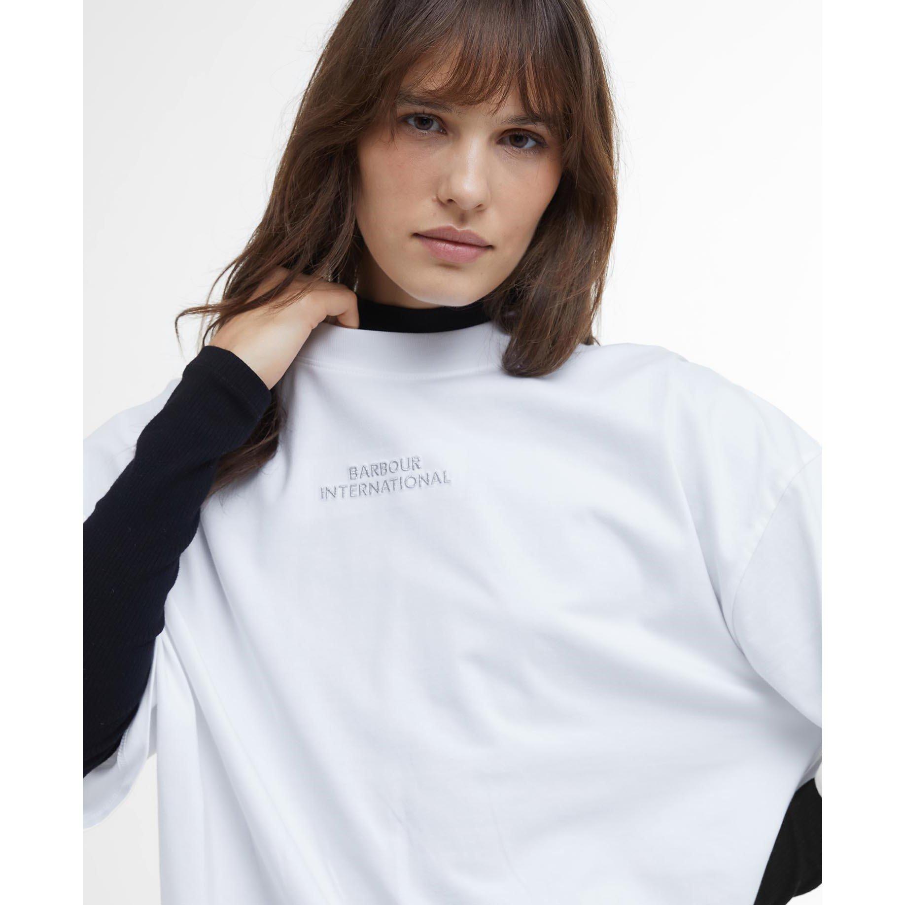 White - Barbour International - Franchesca Logo T-Shirt - 3