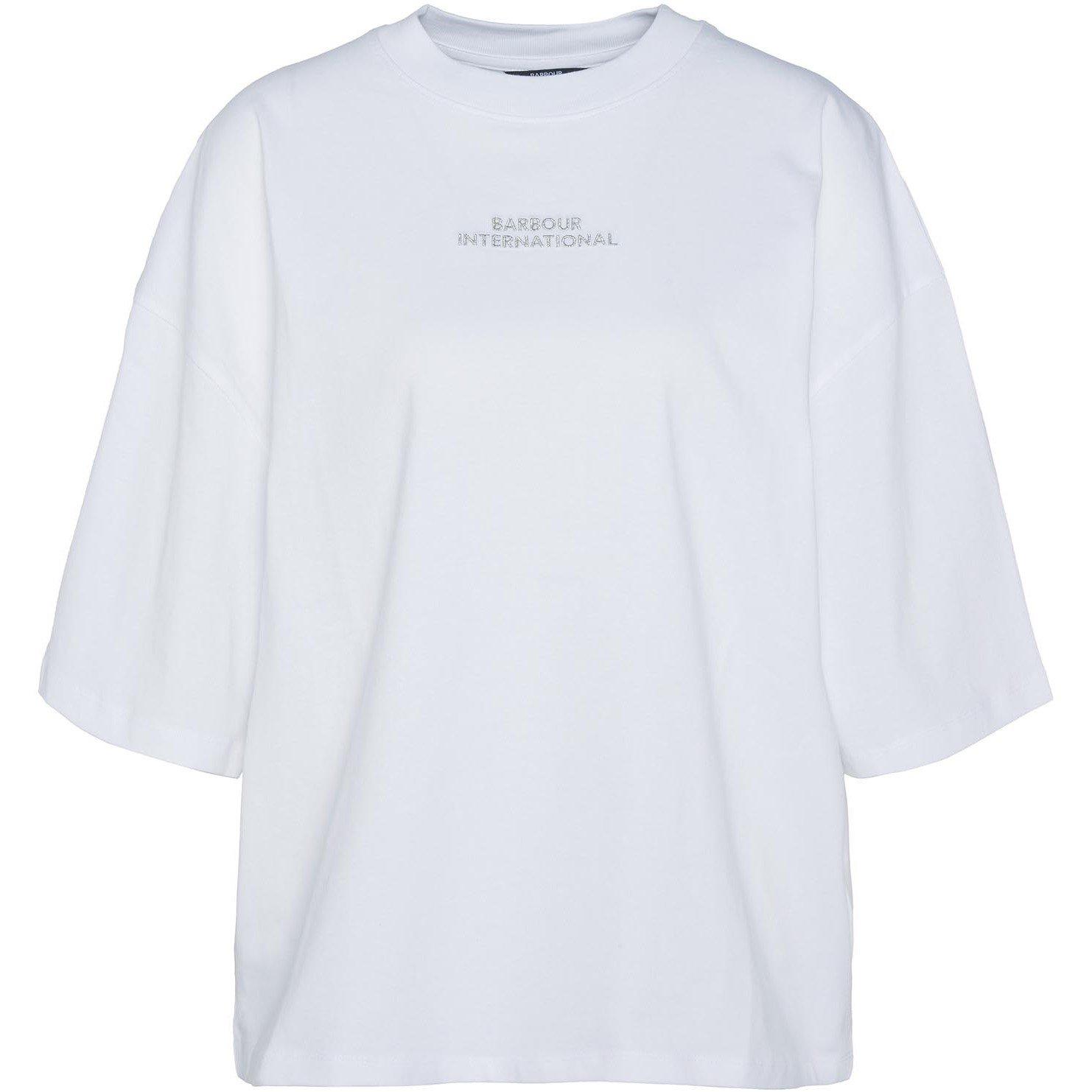 White - Barbour International - Franchesca Logo T-Shirt - 5