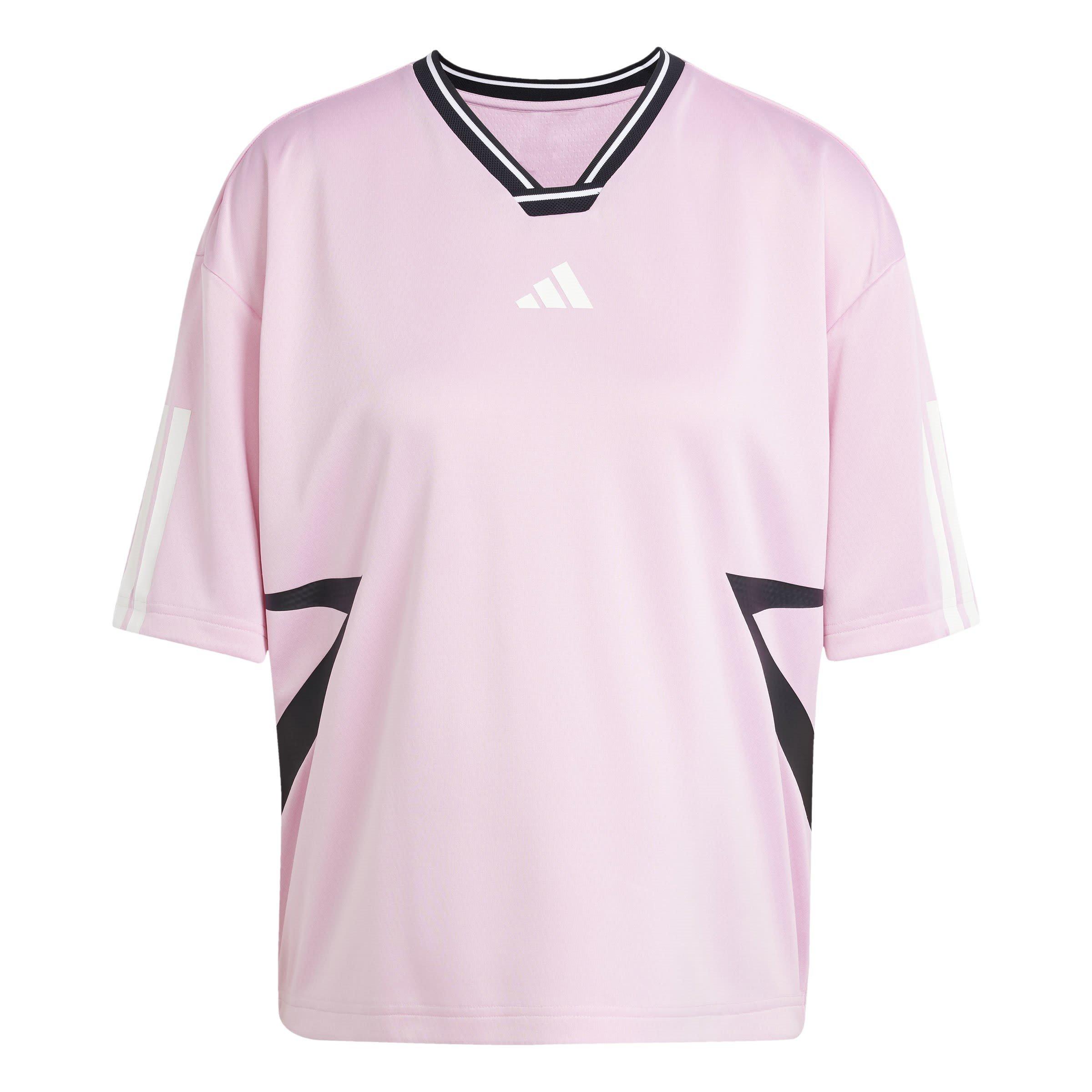 True Pink - adidas - Tiro Cut 3-Stripes Colorblock Boyfriend T-Shirt - 1