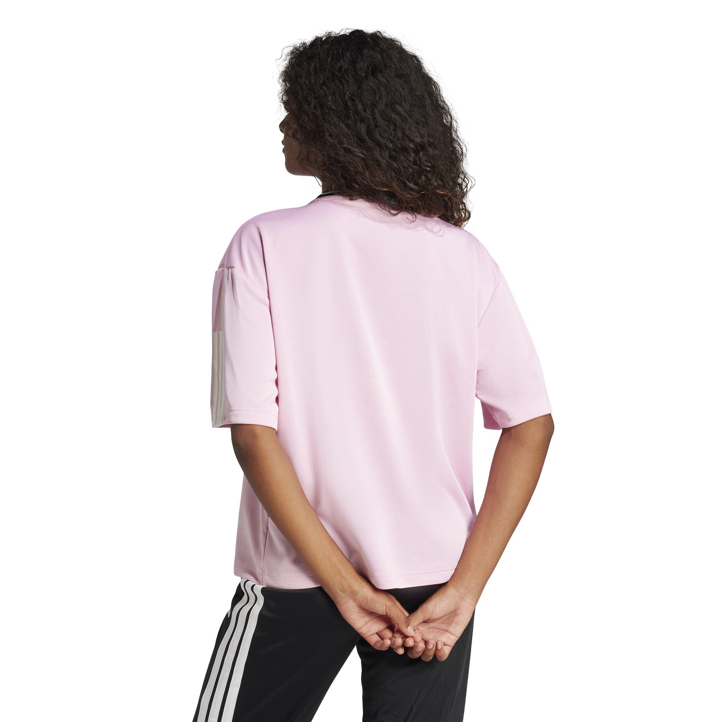 True Pink - adidas - Tiro Cut 3-Stripes Colorblock Boyfriend T-Shirt - 3