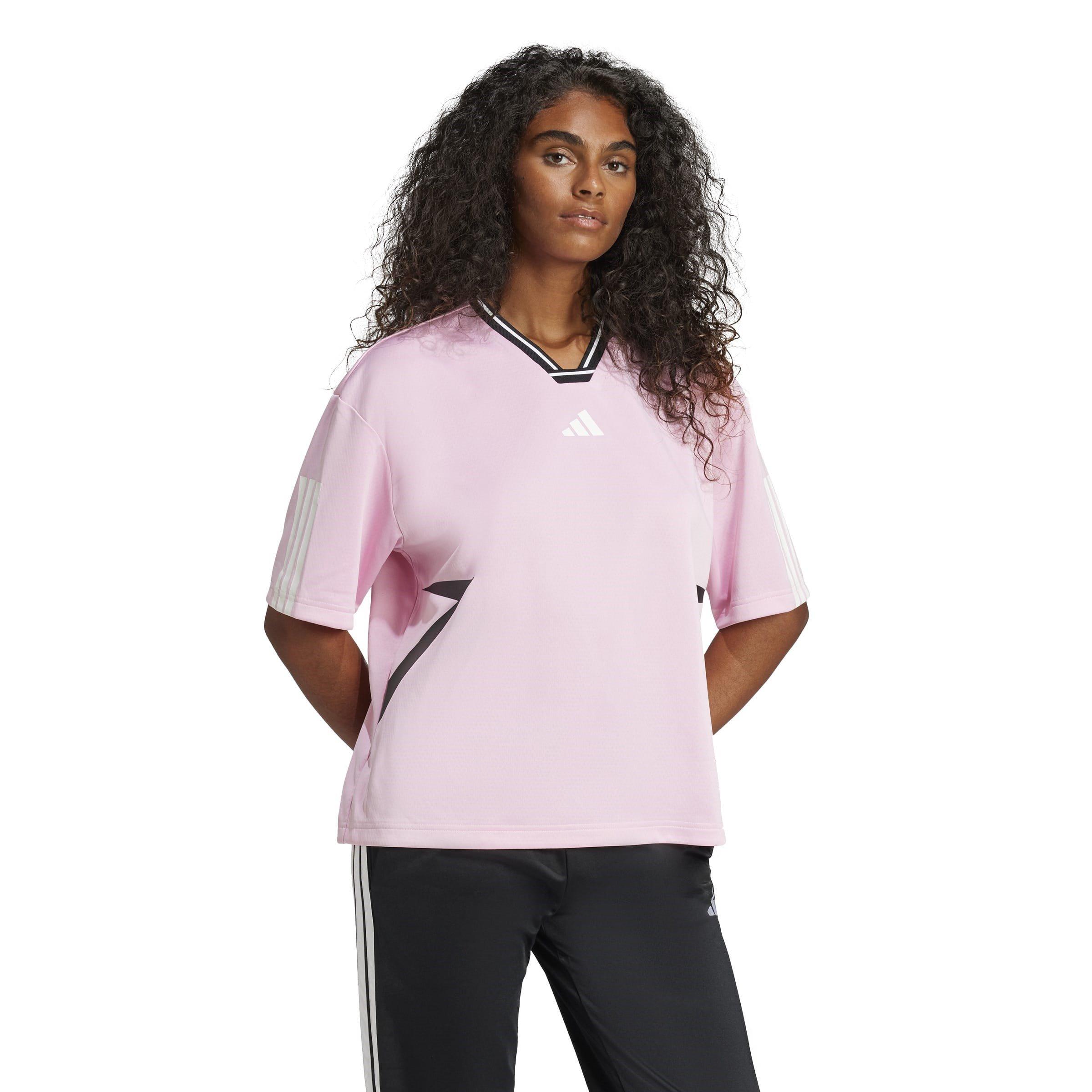 True Pink - adidas - Tiro Cut 3-Stripes Colorblock Boyfriend T-Shirt - 4