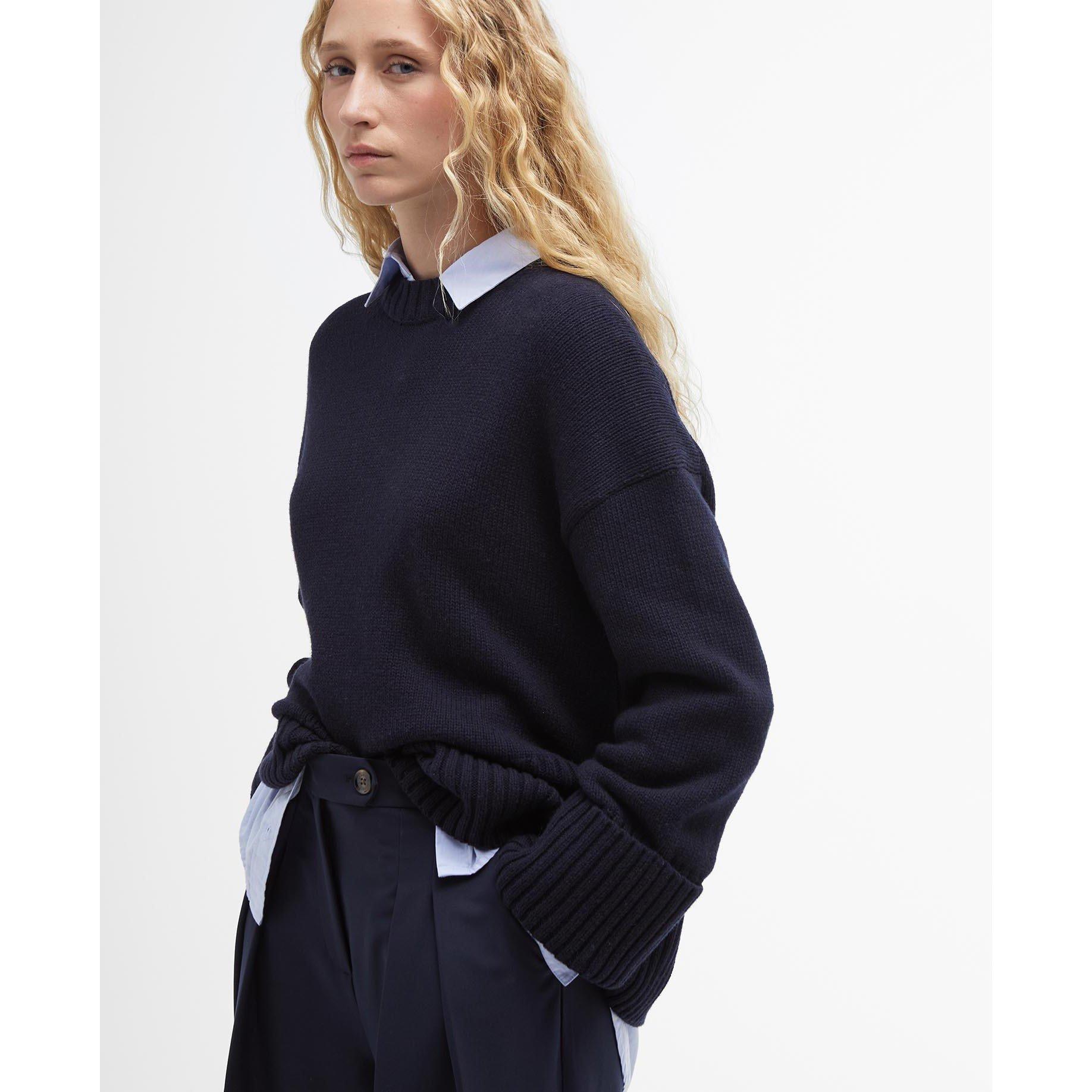 Navy - Barbour - Francis Wide-Leg Trousers - 4