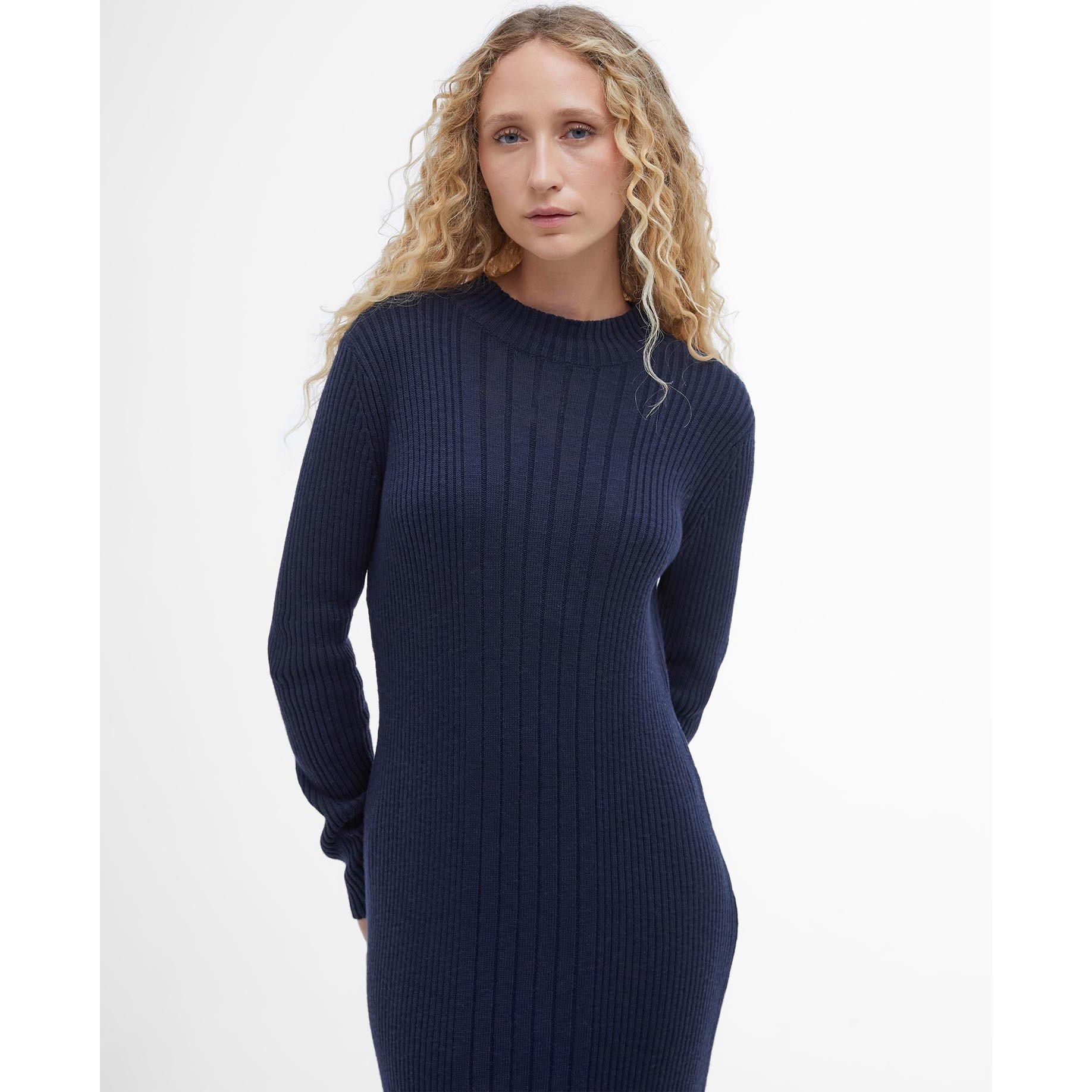 Navy - Barbour - Ingrid Knitted Maxi Dress - 3