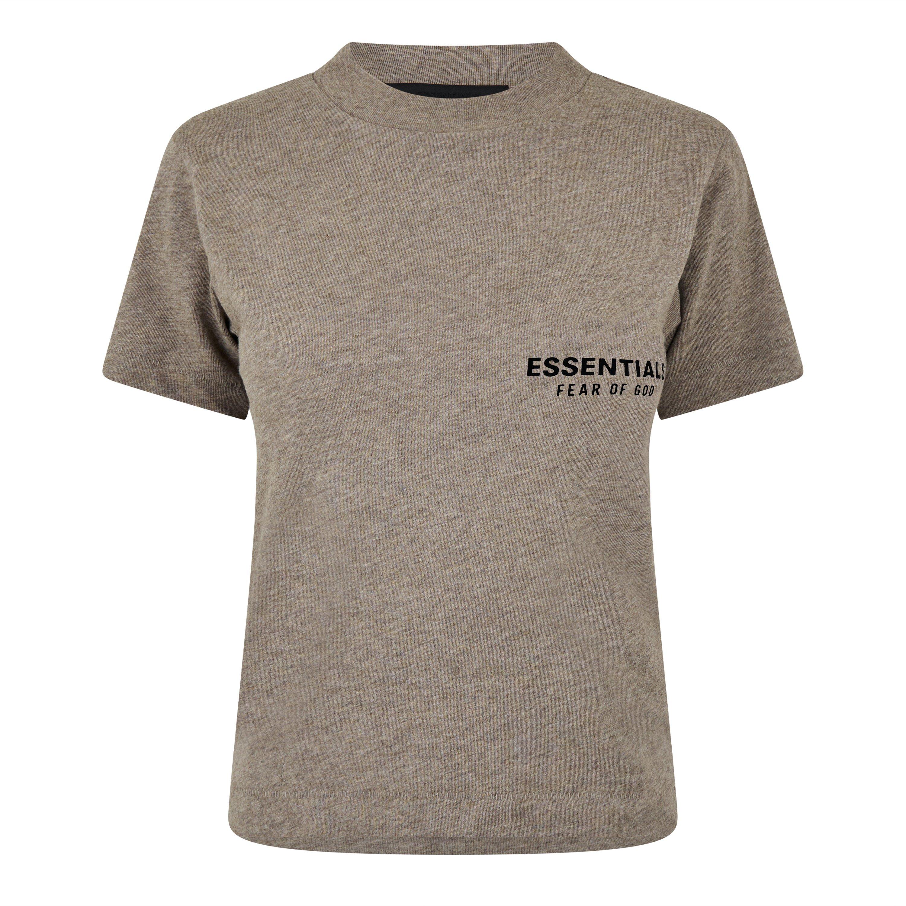 Fear Of God Essentials Women's Back Logo Tee - Heather Gray - 8 (XS)