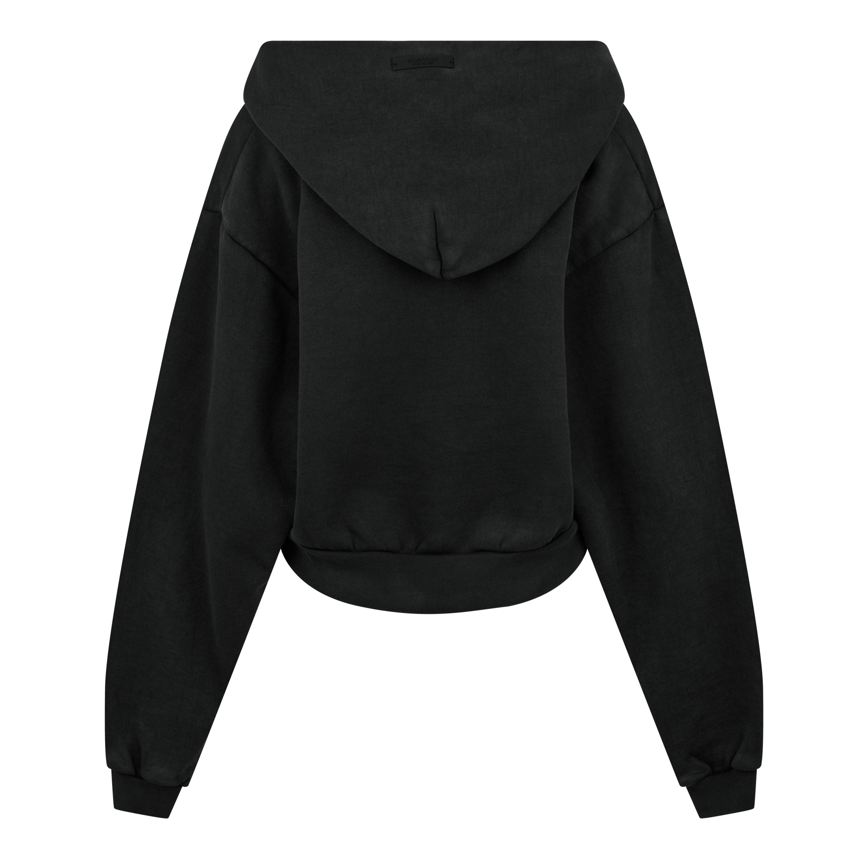 Black - Fear Of God Essentials - Women's V-Neck Hoodie - 2
