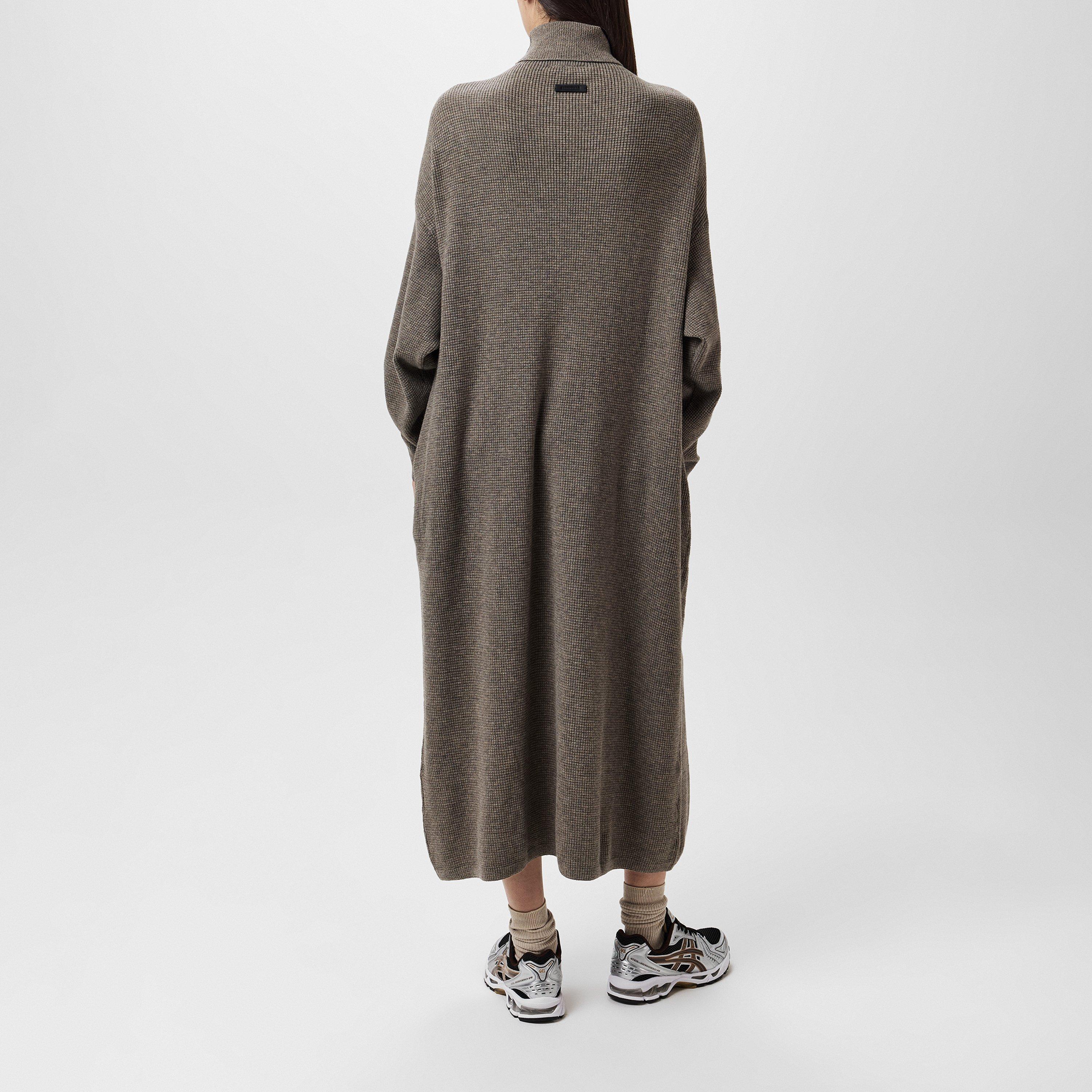 Heather Gray - Fear Of God Essentials - Women's Waffle Turtleneck Jumper Dress - 3
