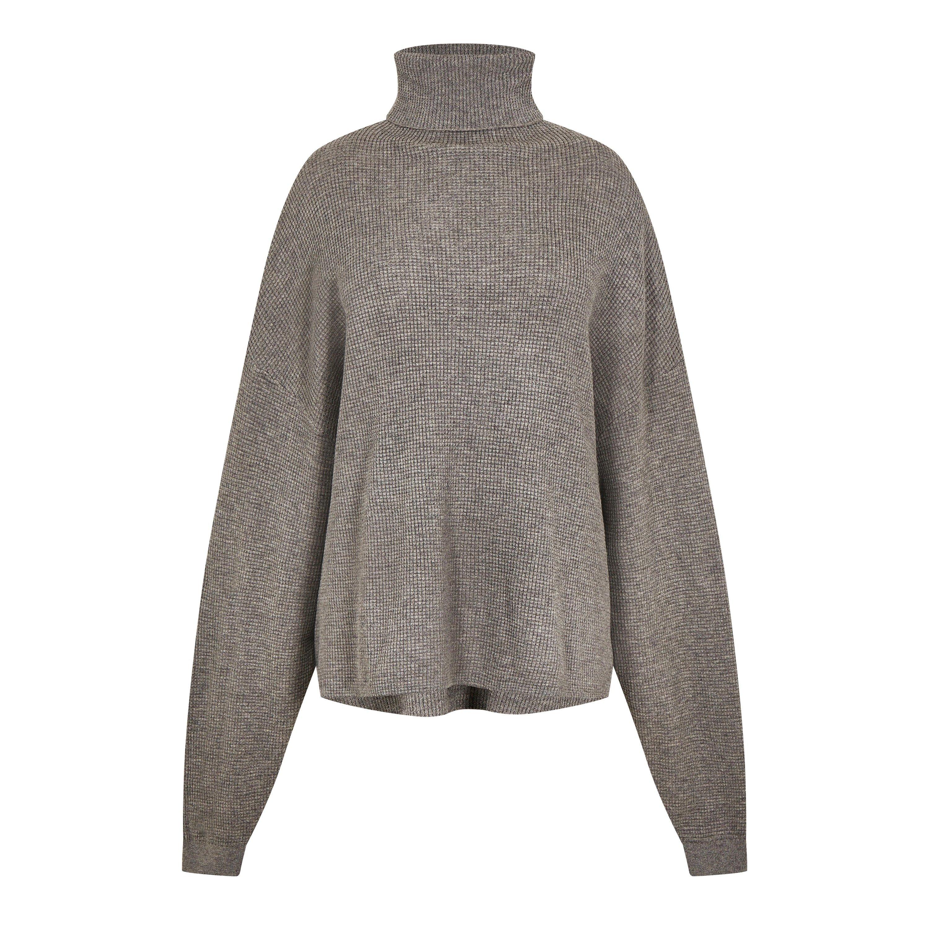 Heather Gray - Fear Of God Essentials - Women's Waffle Knitted Sweatshirt - 5