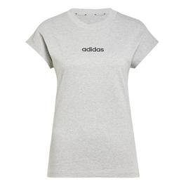 adidas Essentials Linear Cotton T Shirt Womens