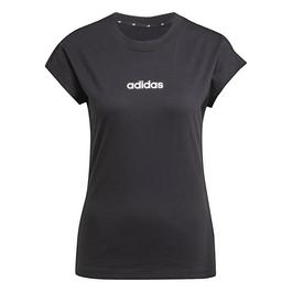 adidas Essentials Linear Cotton T Shirt Womens