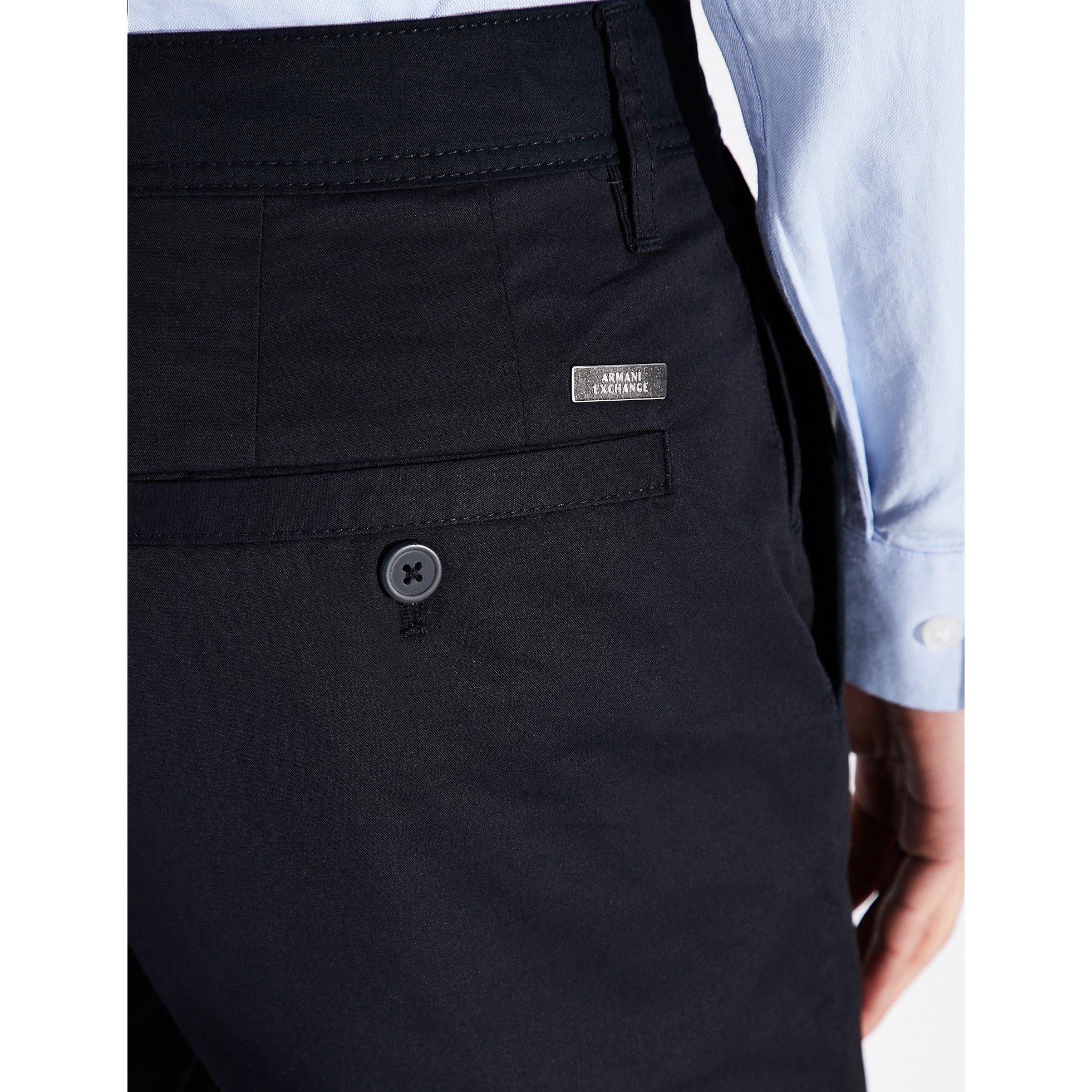 Azul Marinho - Armani Exchange - Men's Wide Leg Trousers - 3