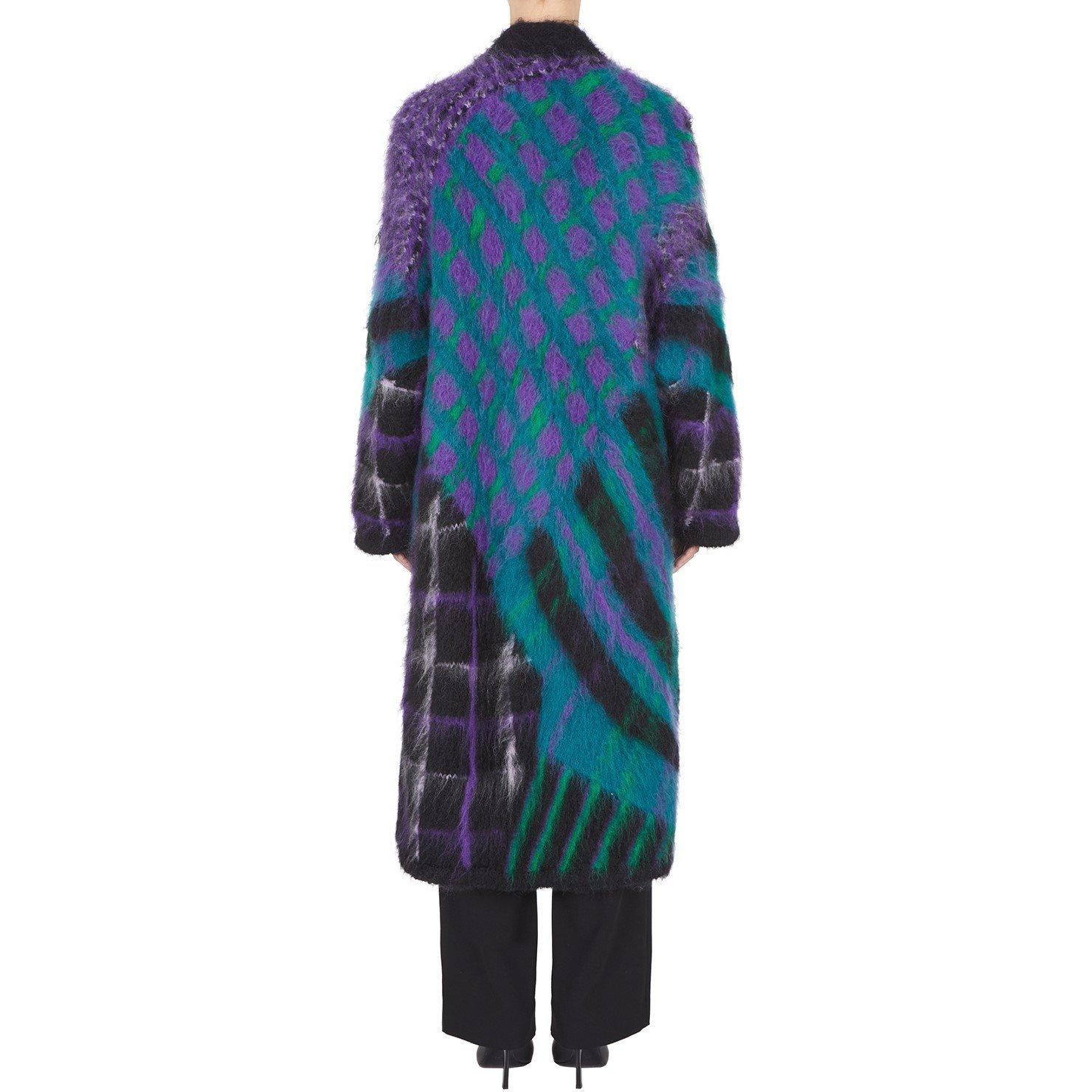 Blk Ppl Mlti - Emporio Armani - Women's Multi Print Tailored Overcoat - 2