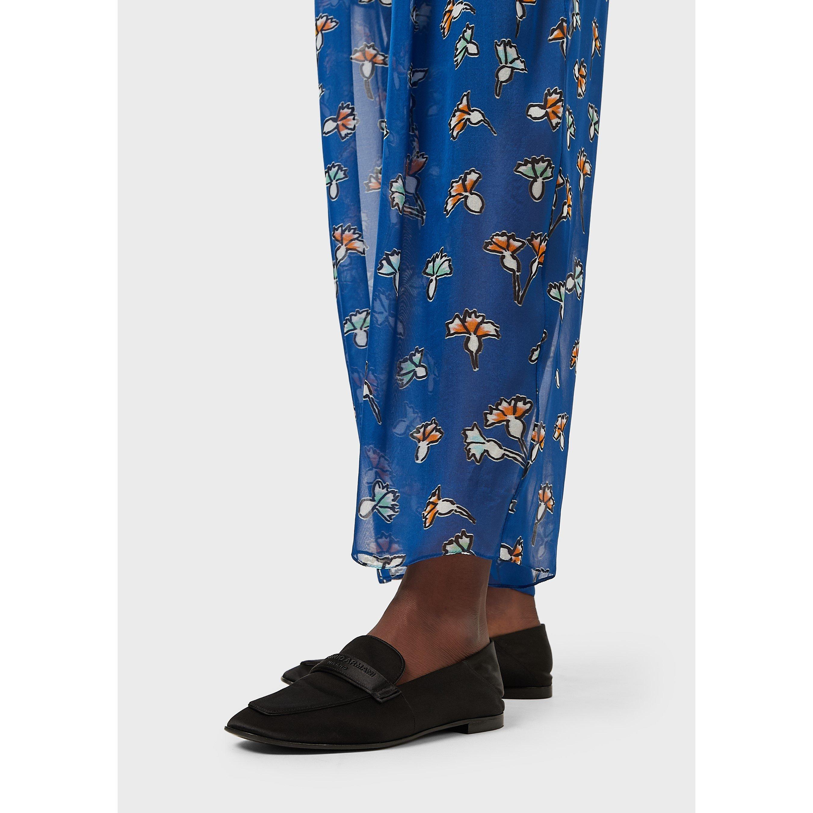 Rylbl Multi - Emporio Armani - Women's Print Wide Leg Trousers - 2