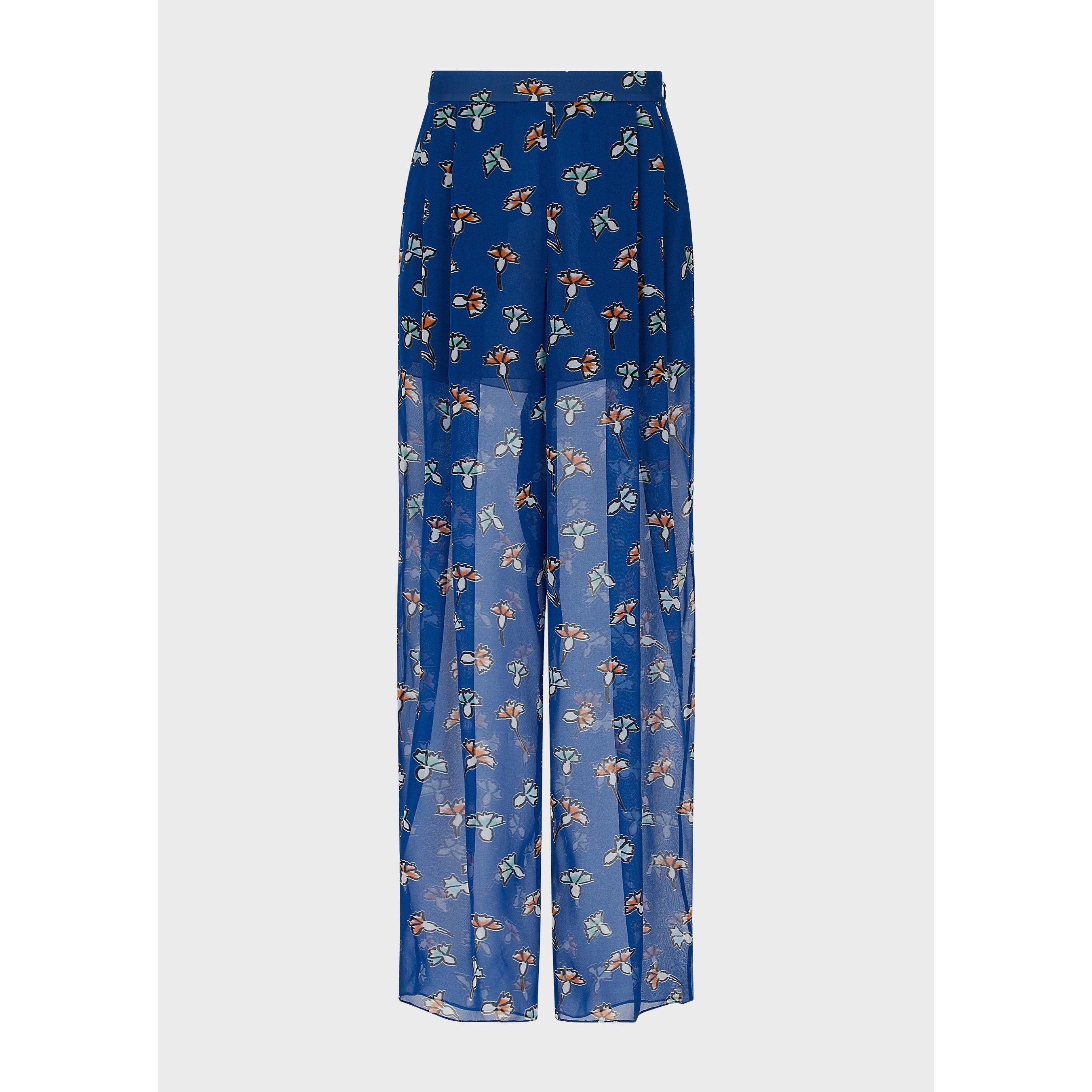 Emporio Armani Women's Print Wide Leg Trousers | Flannels
