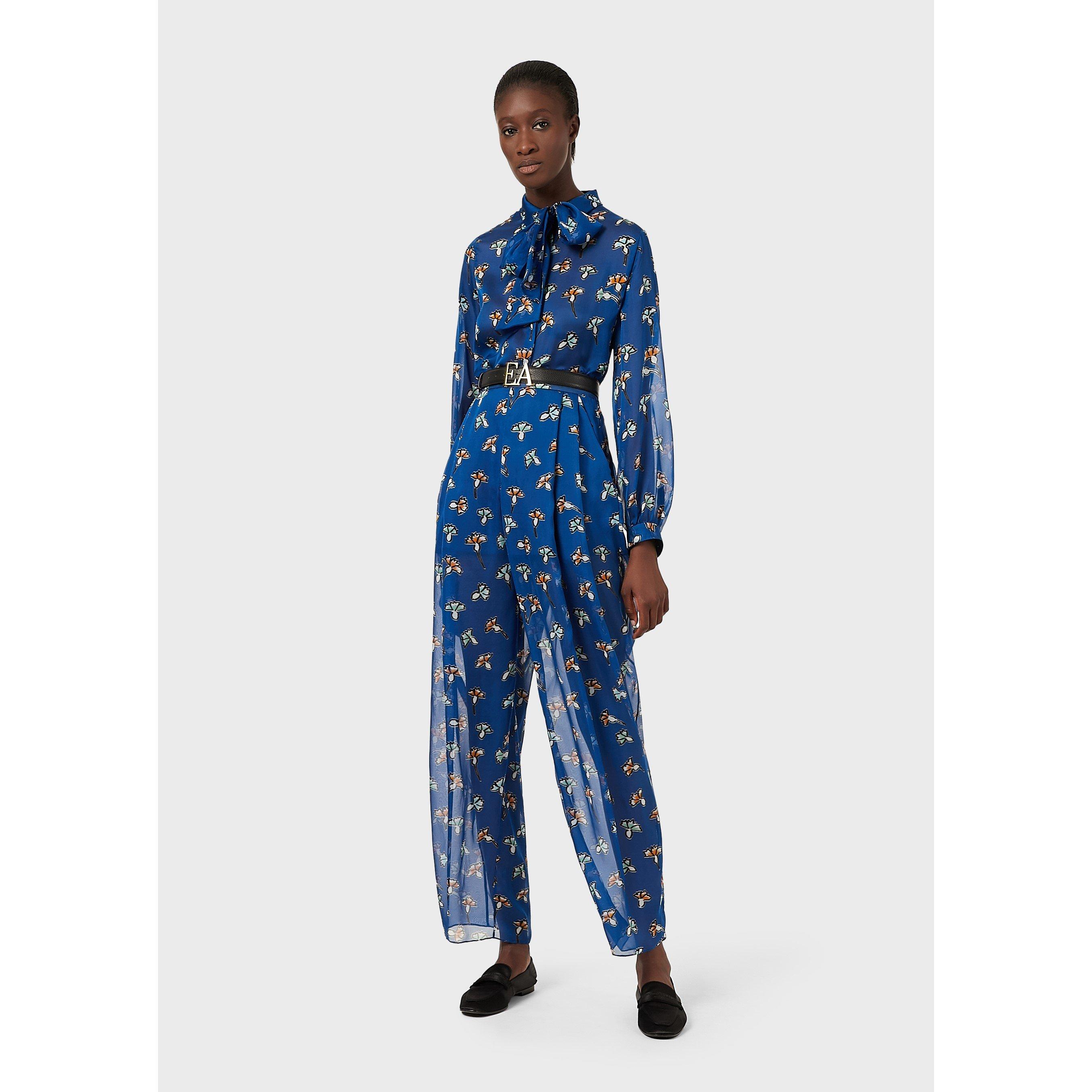 Rylbl Multi - Emporio Armani - Women's Print Wide Leg Trousers - 4