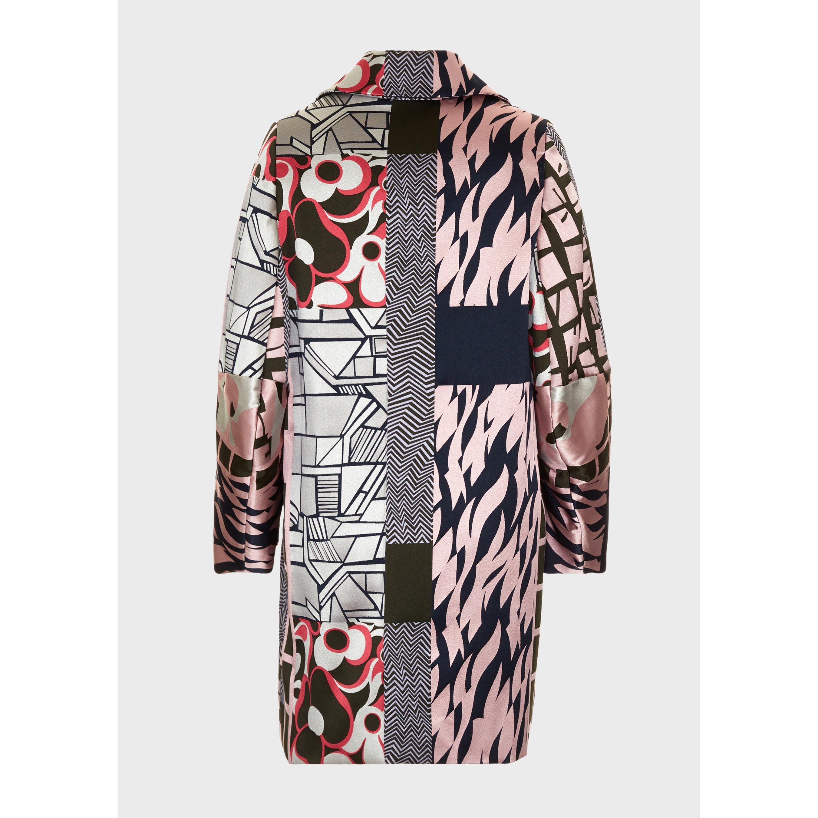 Multi - Emporio Armani - Women's Printed Hooded Duffle Coat - 4