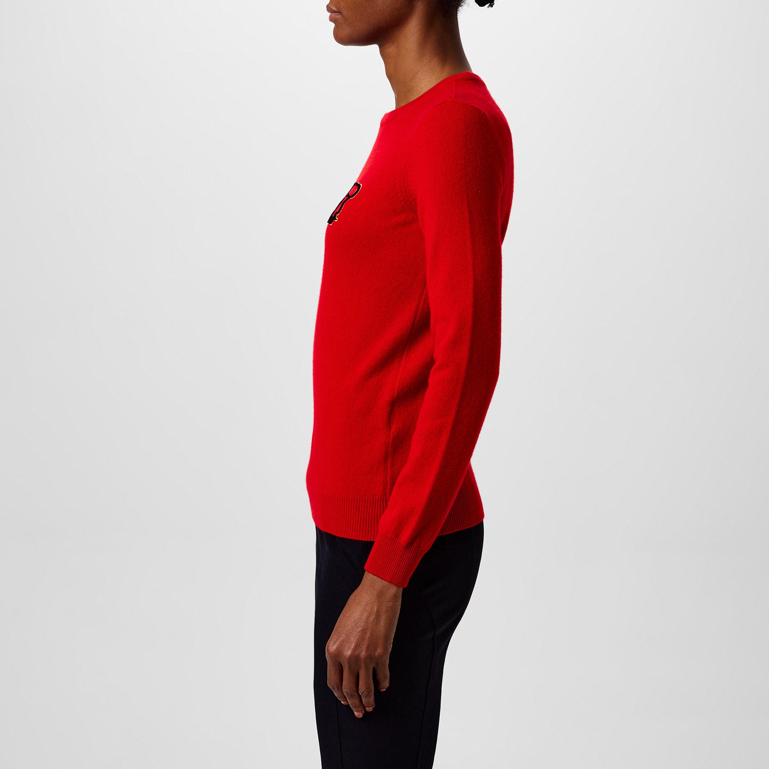 Coral Red - Emporio Armani - Women's Crew Sweatshirt - 2