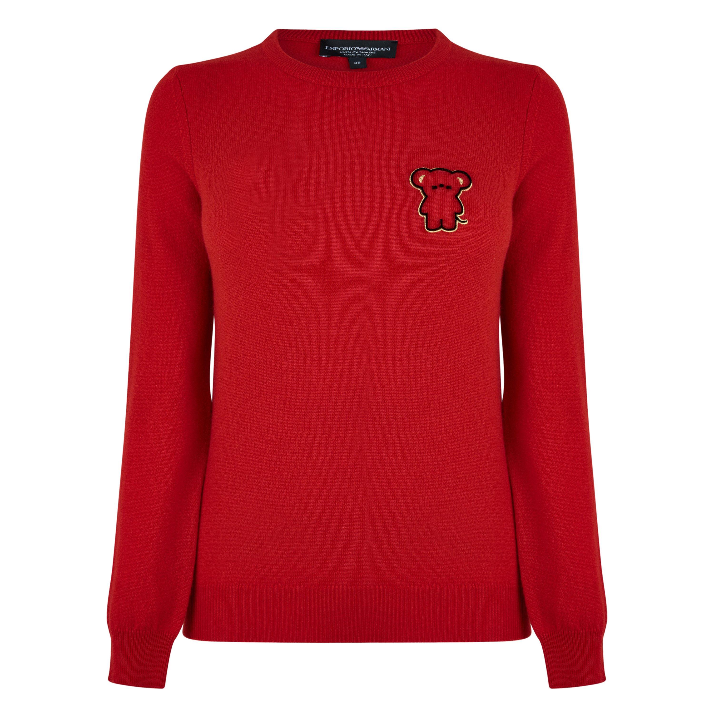 Coral Red - Emporio Armani - Women's Crew Sweatshirt - 5