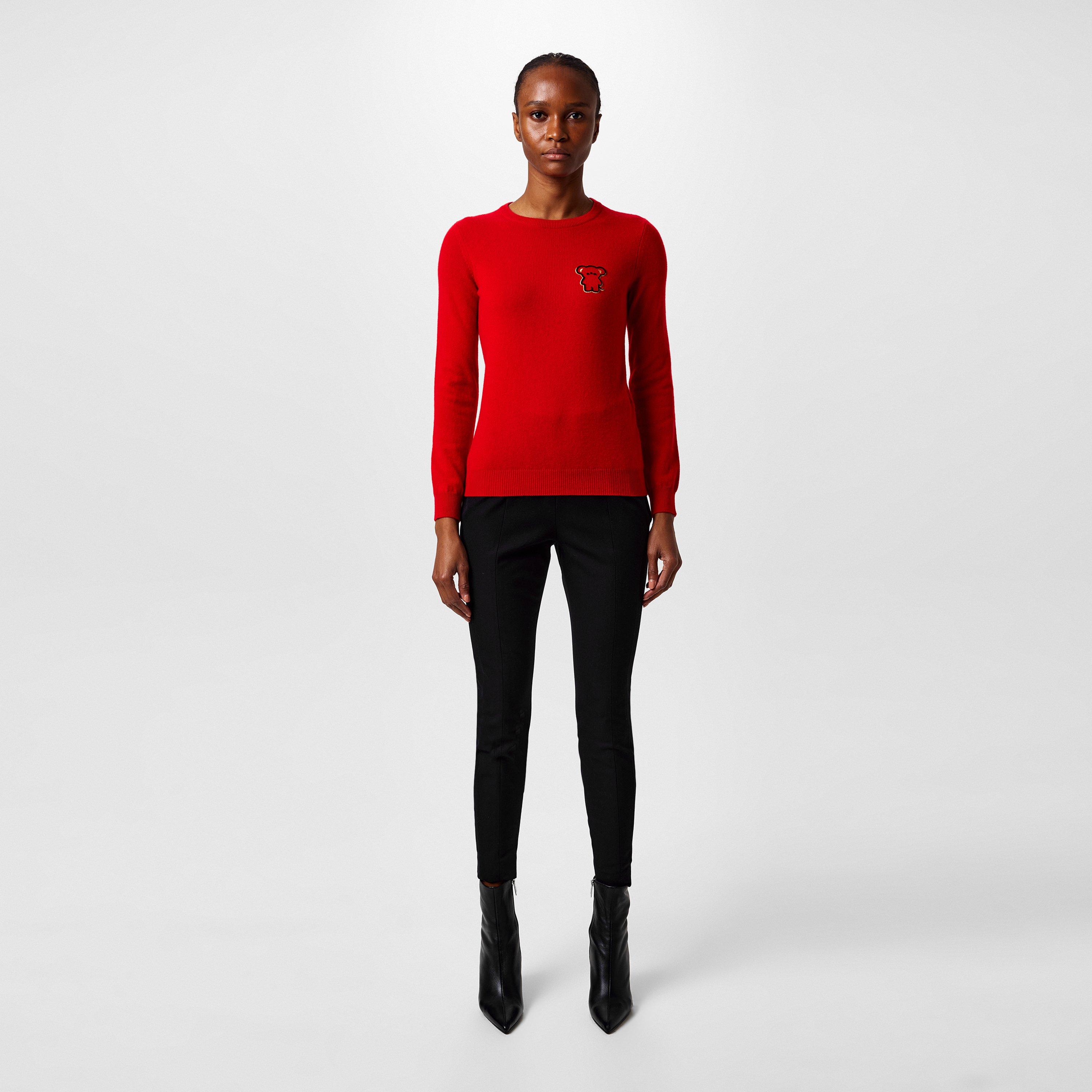 Coral Red - Emporio Armani - Women's Crew Sweatshirt - 4