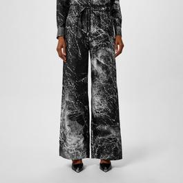 Alexander McQueen Smashed Screen Silk Trousers