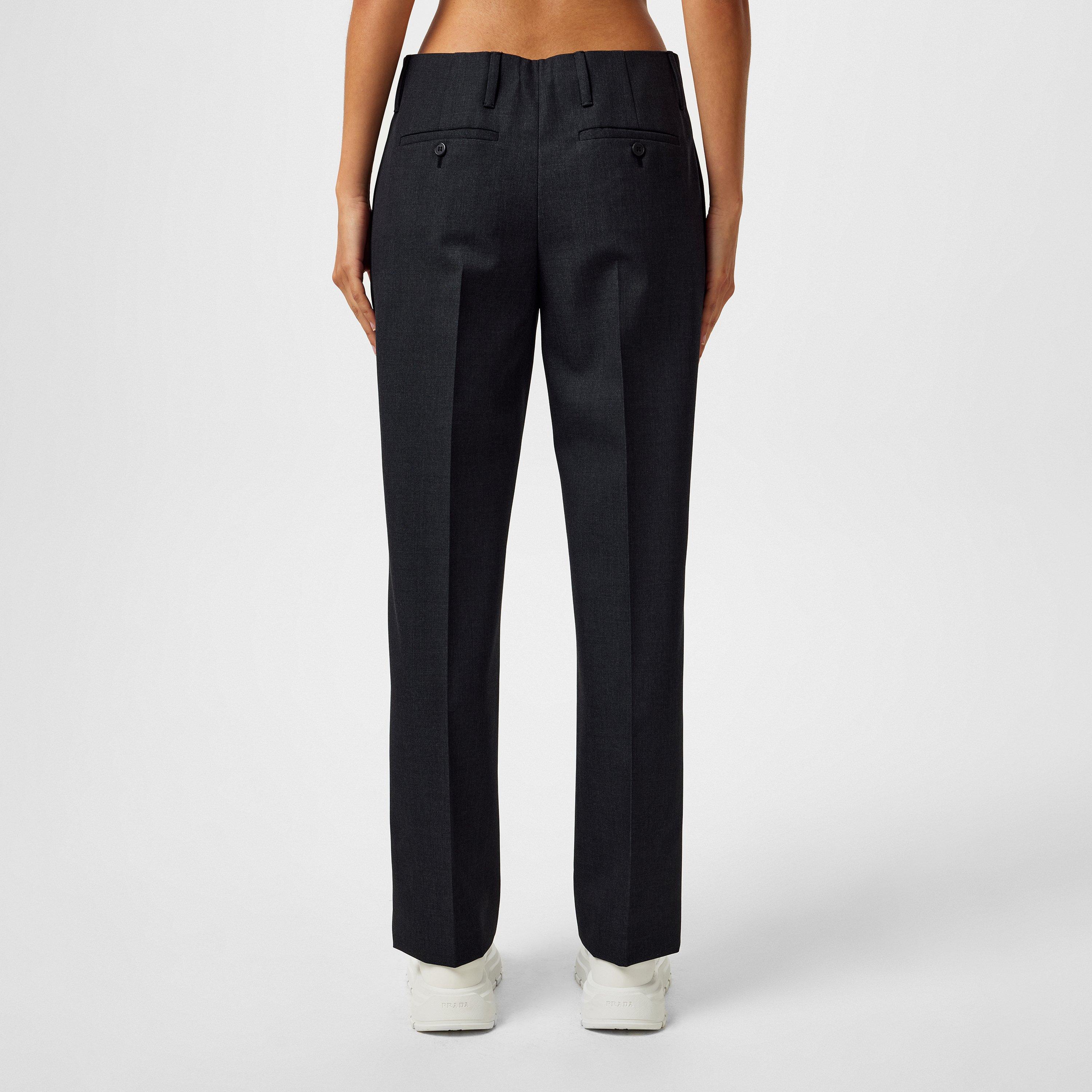 ANTRACITE - Prada - High-Waisted Trousers - 4