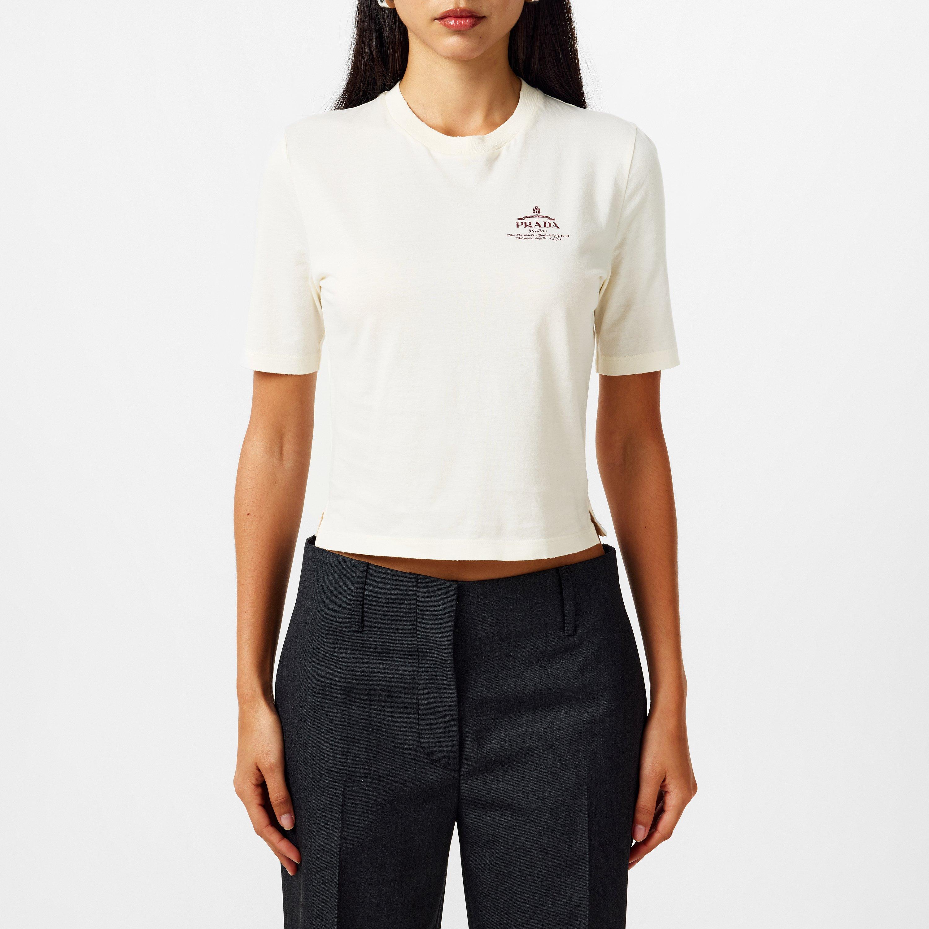 AVORIO+GRANATO - Prada - Logo Print Cotton T-Shirt - 3