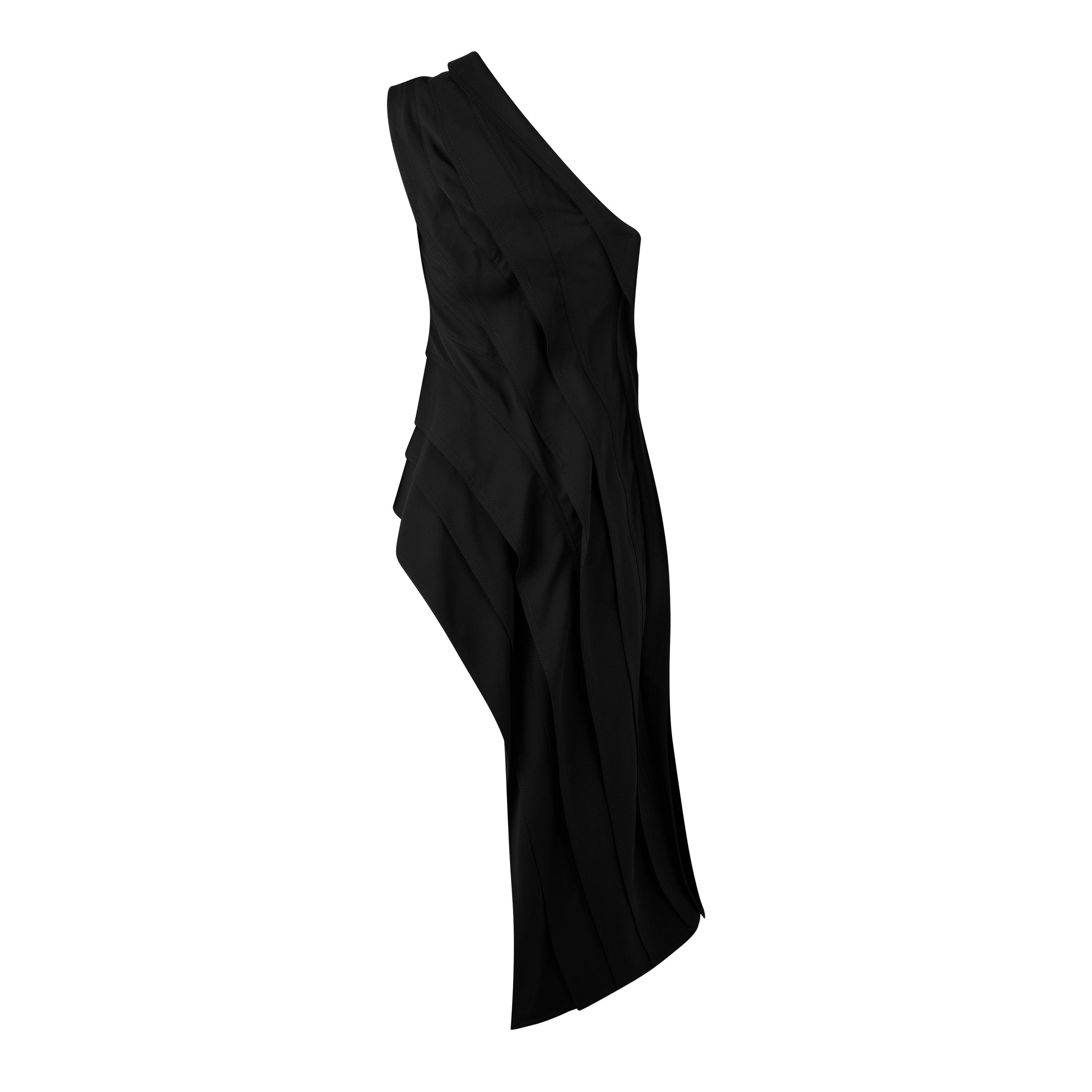 Black - Bottega Veneta - Asymmetrical Ruched Top - 2