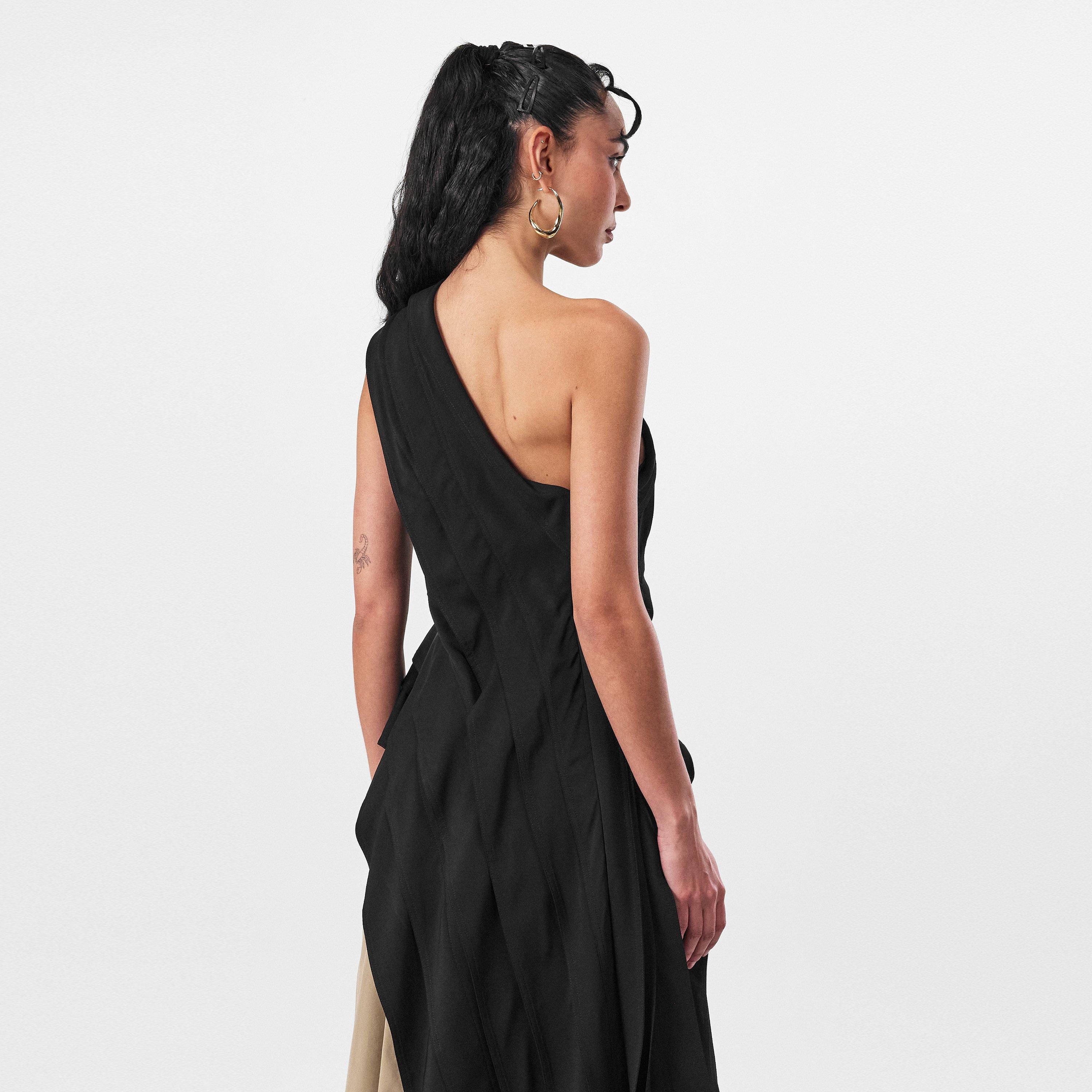 Black - Bottega Veneta - Asymmetrical Ruched Top - 4