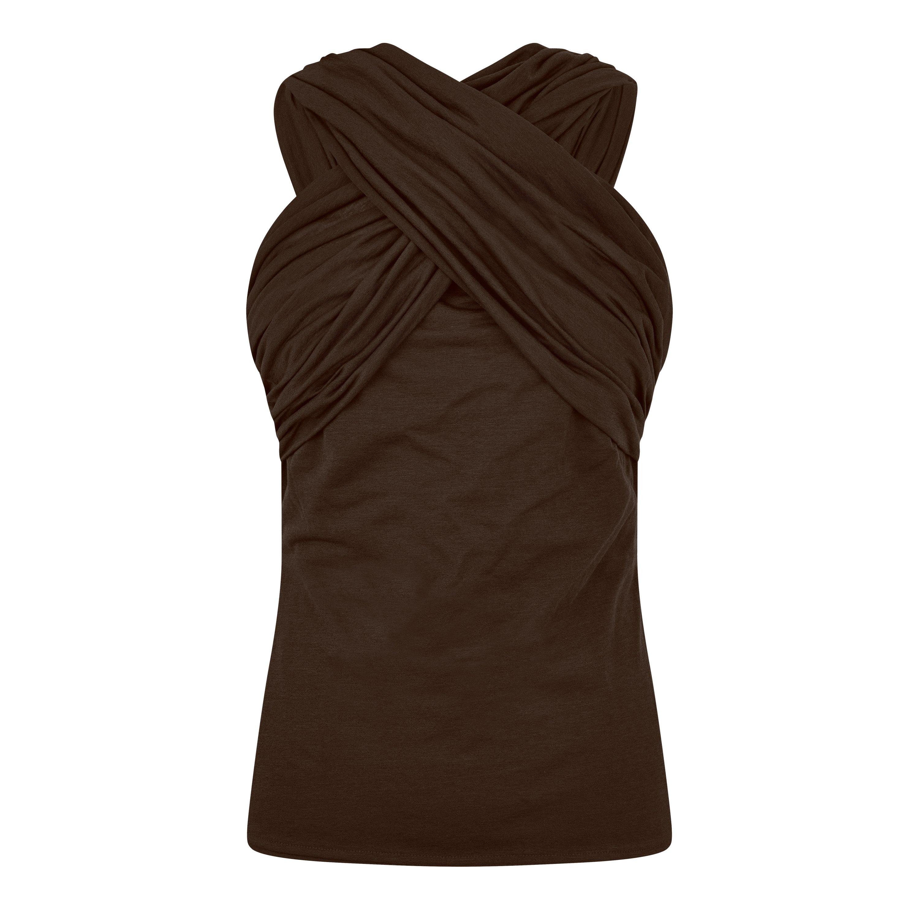 Dark Coffee/221 - Ami Paris - Bardot Top - 5