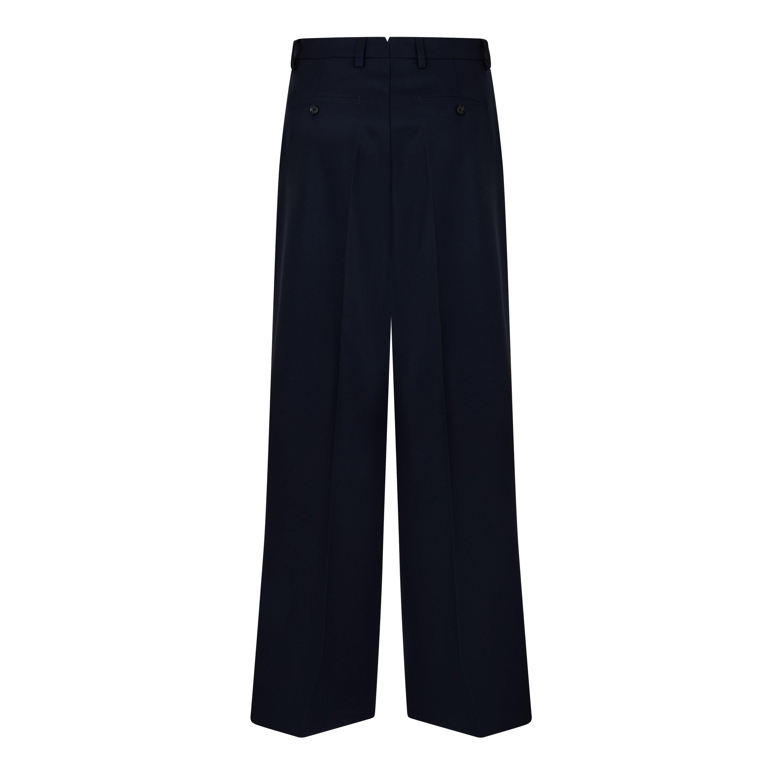 Navy Blue/4011 - Ami Paris - Women's Large Fit Wide Leg Trousers - 6