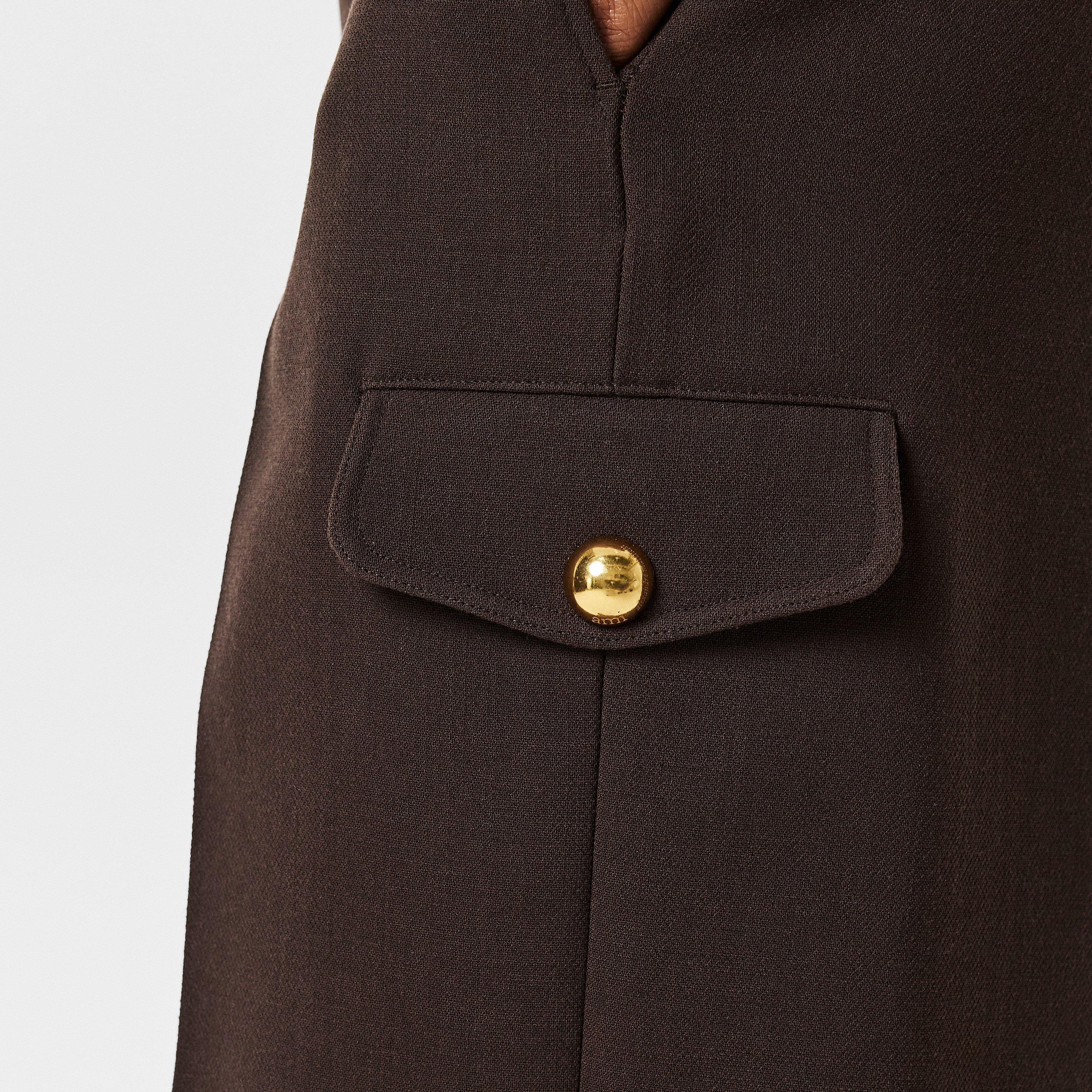 Dark Coffee 221 - Ami Paris - Military Bermuda Trousers - 5