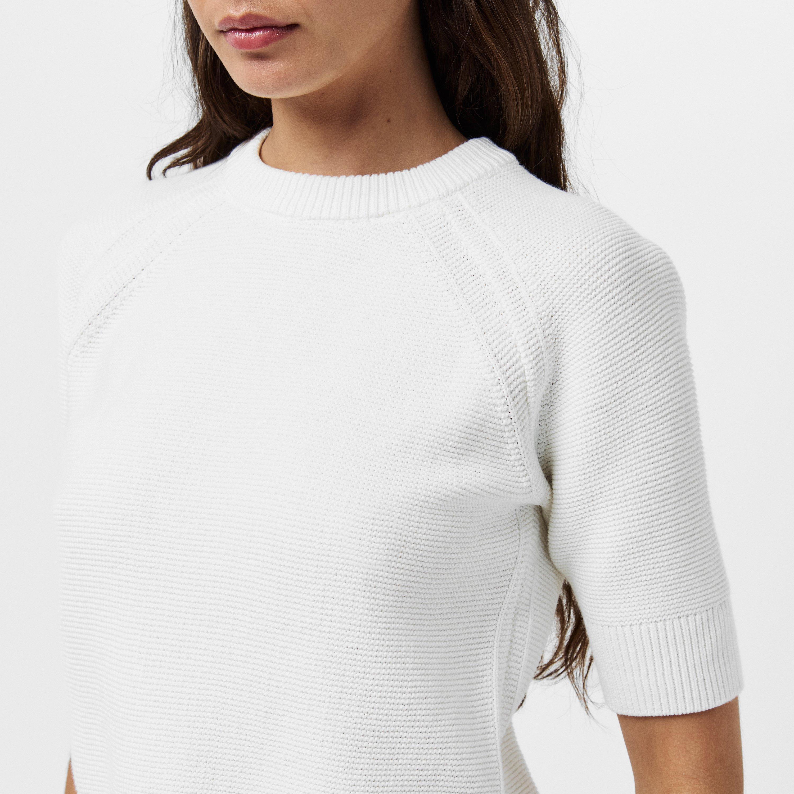 Summer White - French Connection - Women's Lilly Mozart Short-Sleeve Knitted Top - 4