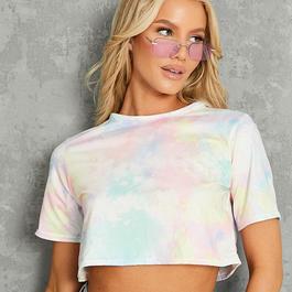 I Saw It First Tie Dye Crop T-Shirt