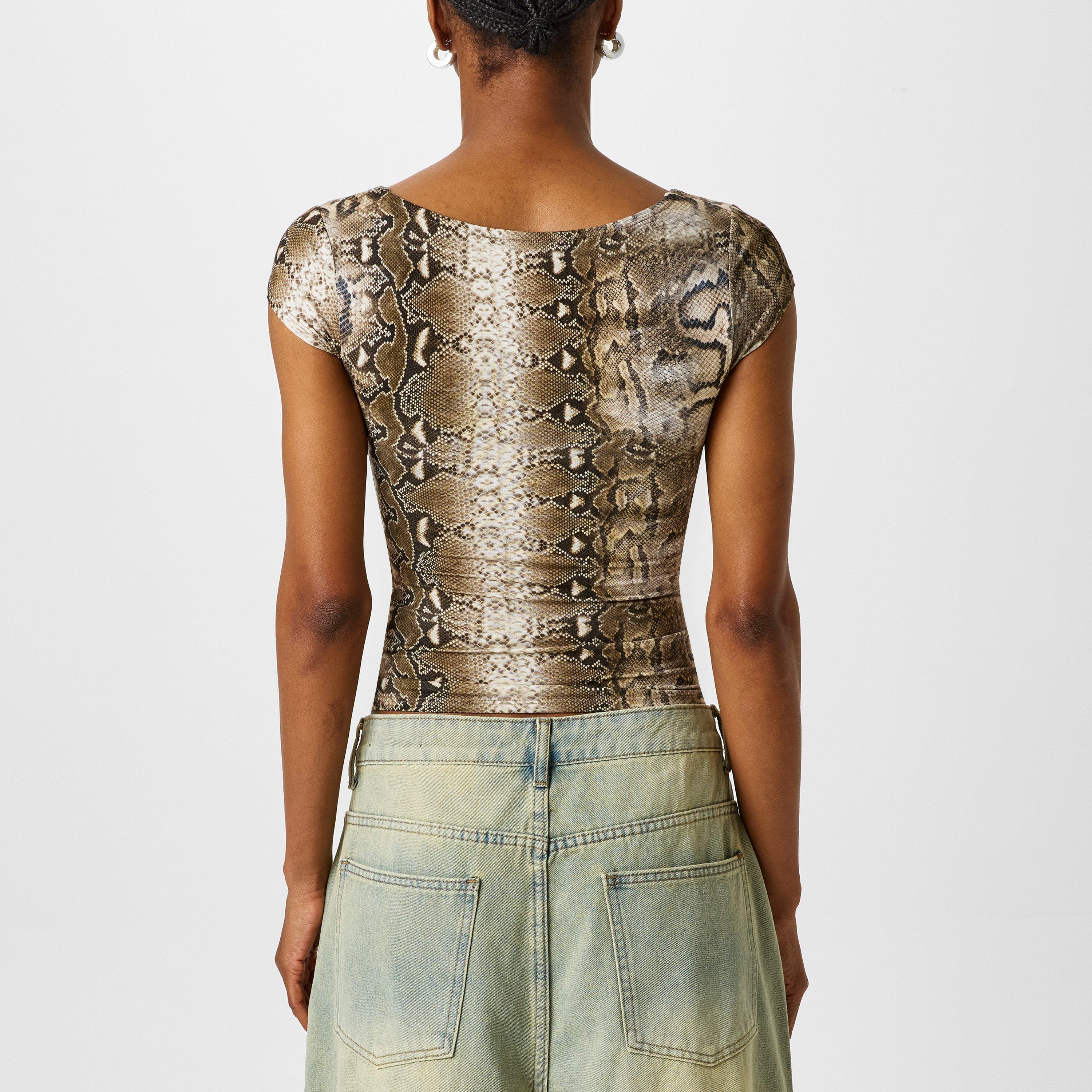 Jaded London | Snakeskin T-Shirt | Slim Fit T-Shirts