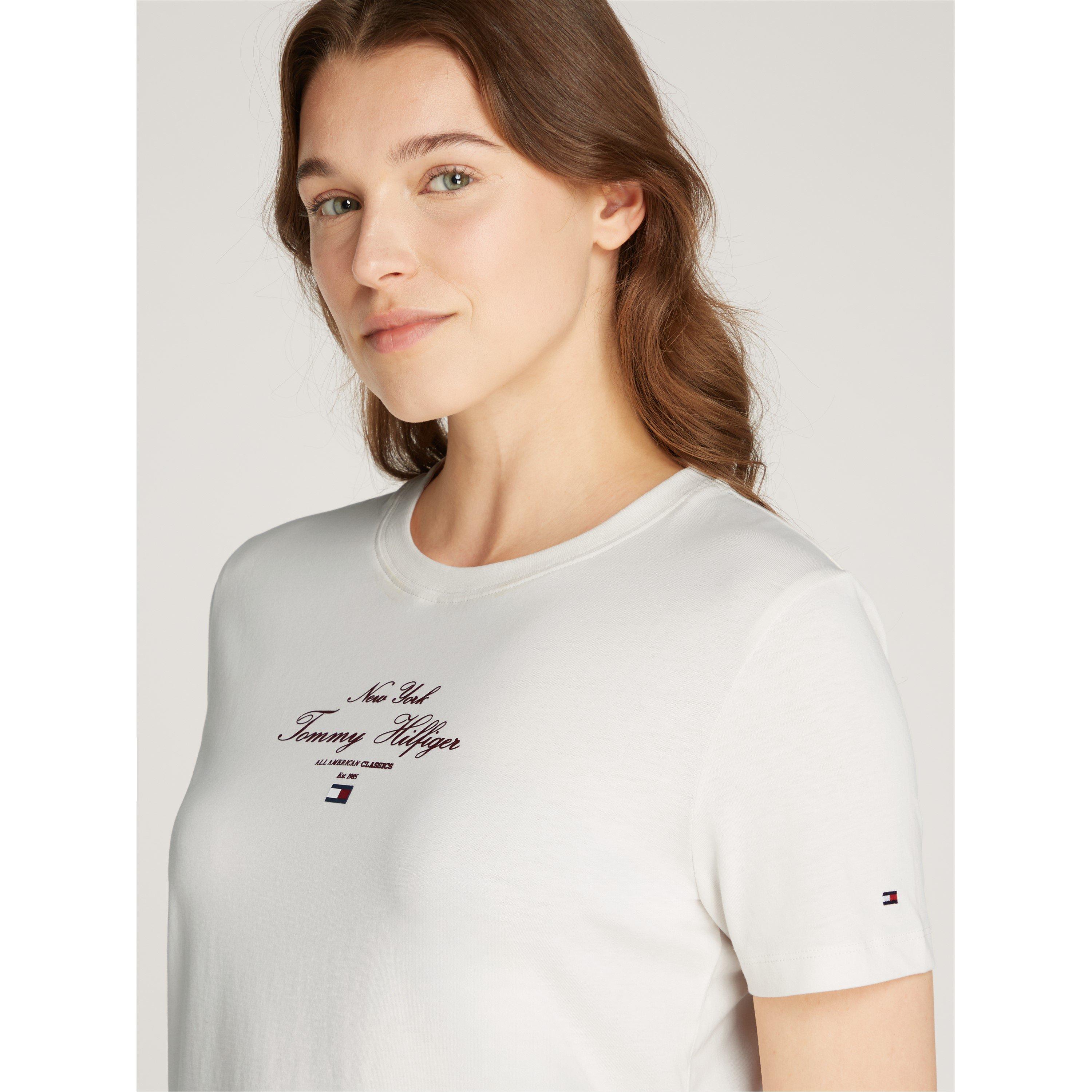 Ivory Petal - Tommy Hilfiger - Women's Script Short-Sleeve Regular Fit T-Shirt - 2