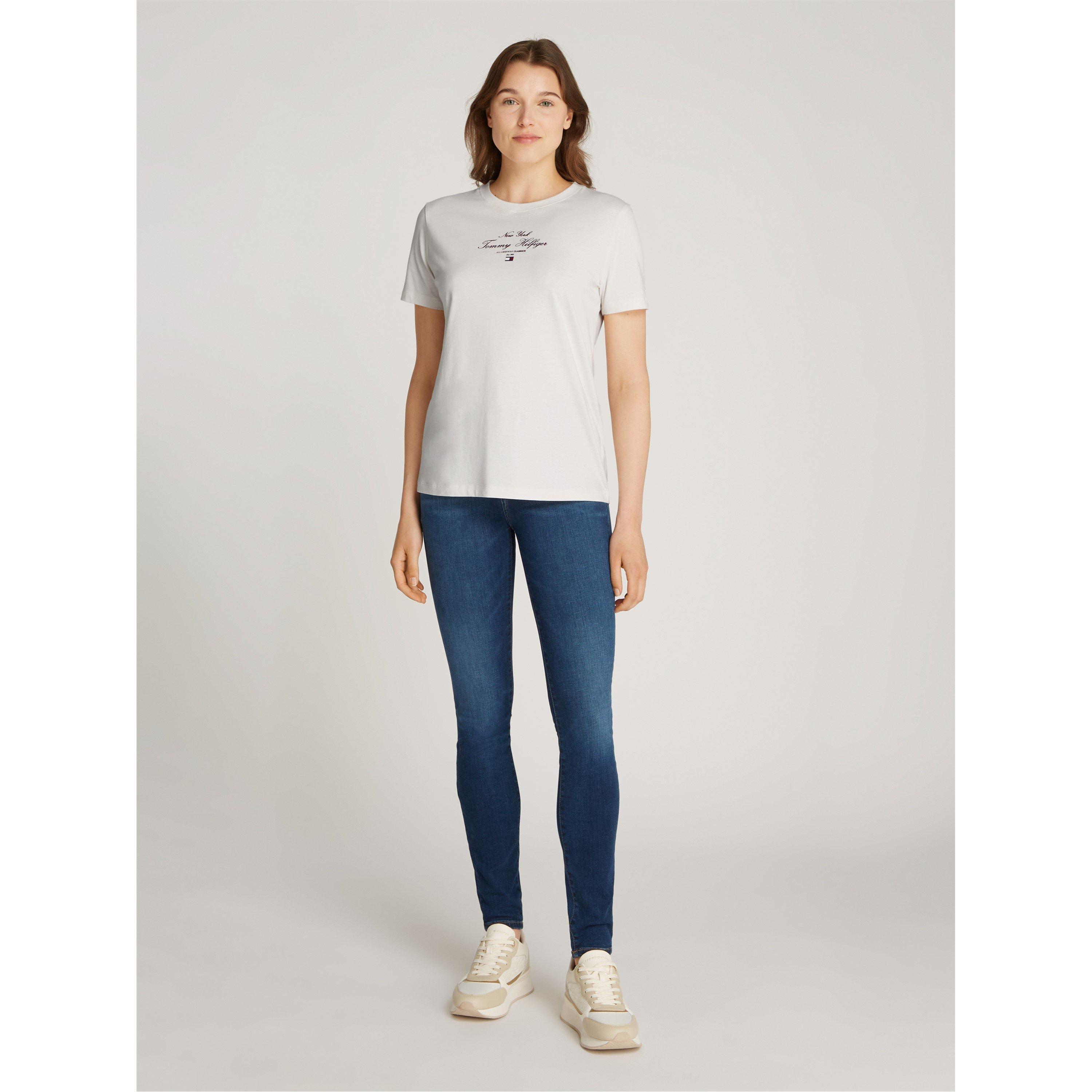 Ivory Petal - Tommy Hilfiger - Women's Script Short-Sleeve Regular Fit T-Shirt - 3