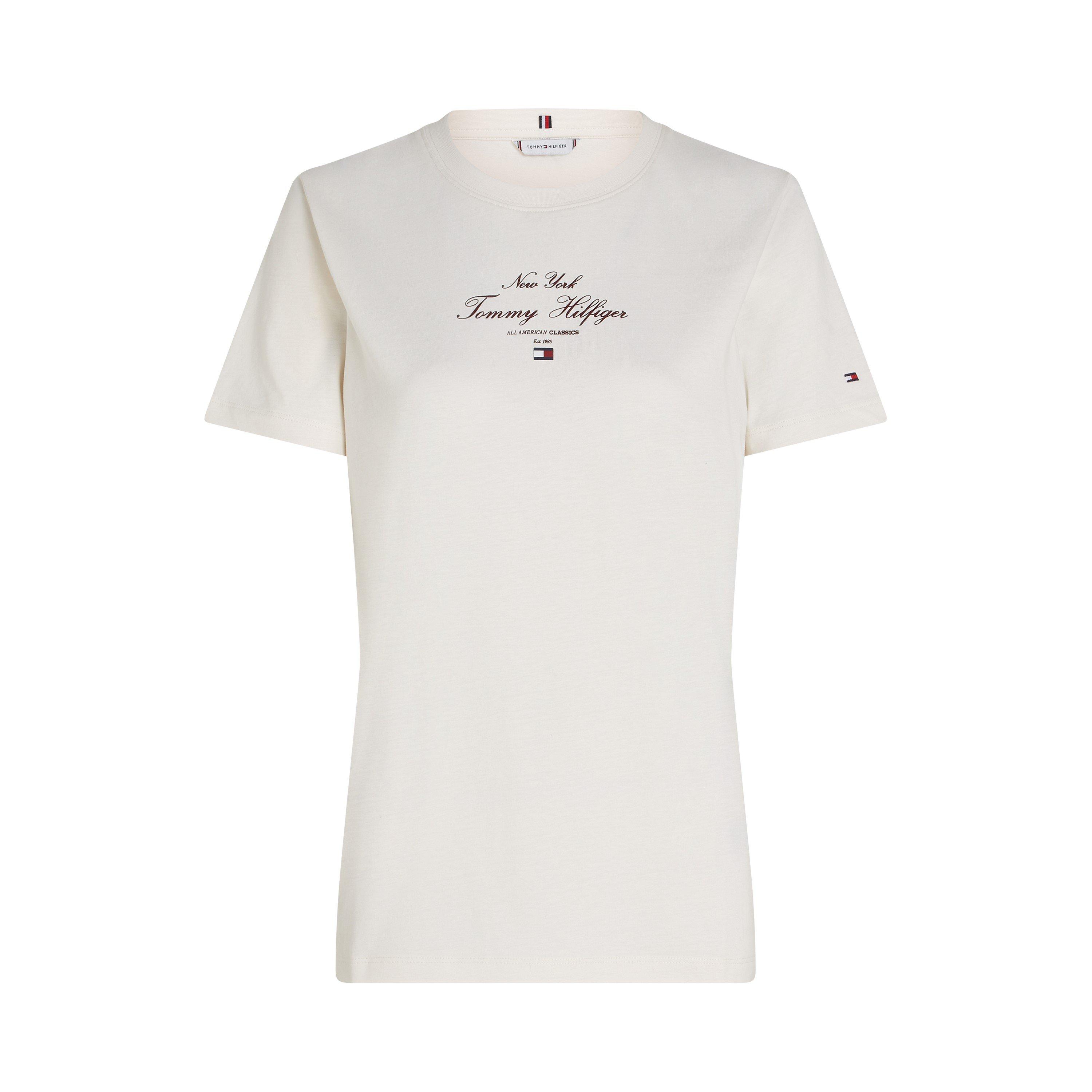 Ivory Petal - Tommy Hilfiger - Women's Script Short-Sleeve Regular Fit T-Shirt - 5