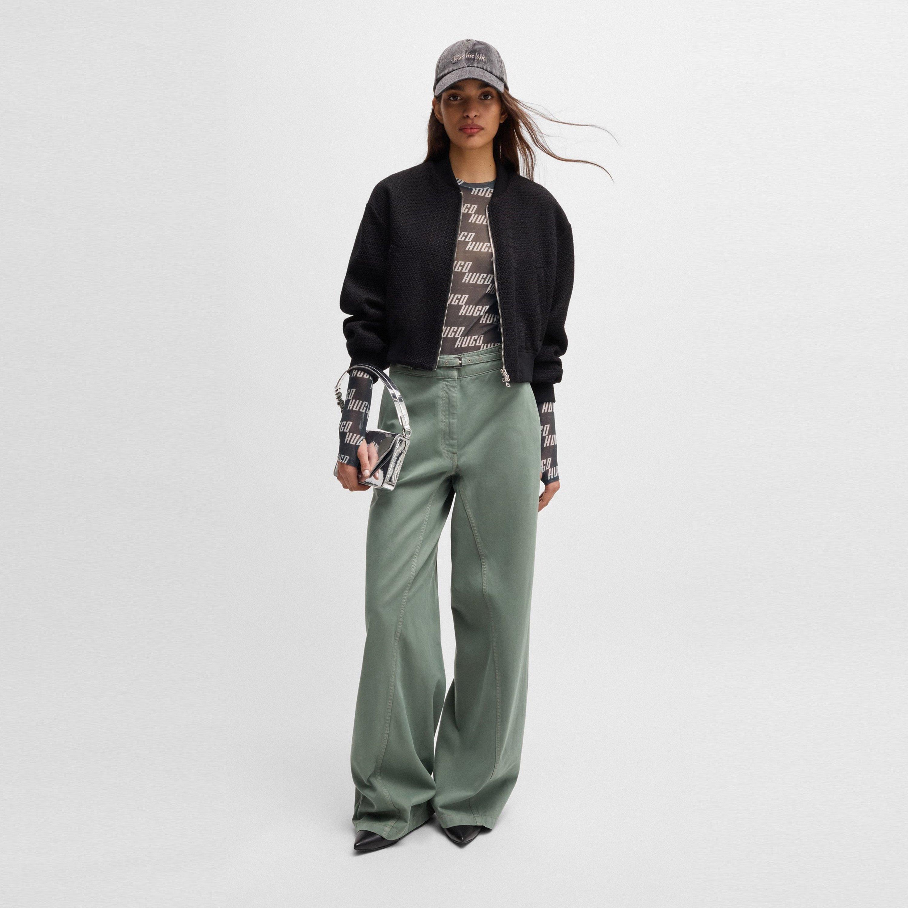 Open Misc - Hugo - Women's Delonie Cropped Crop Tops - 5