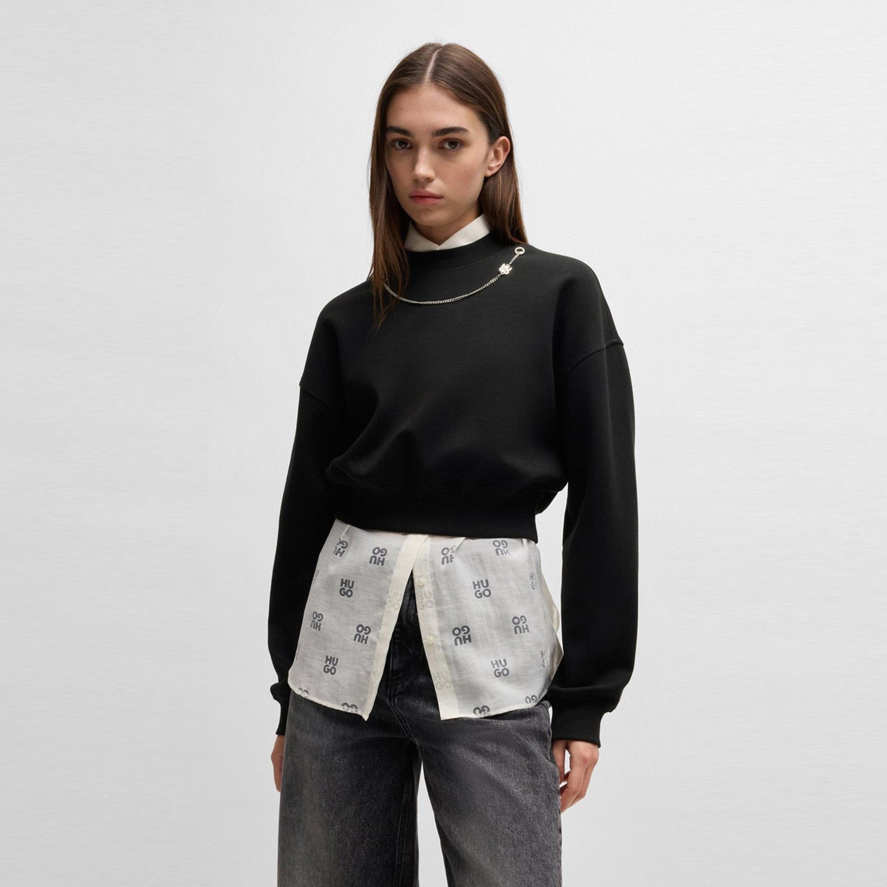 Black - Hugo - Women's Dewita Crew Sweatshirt - 2