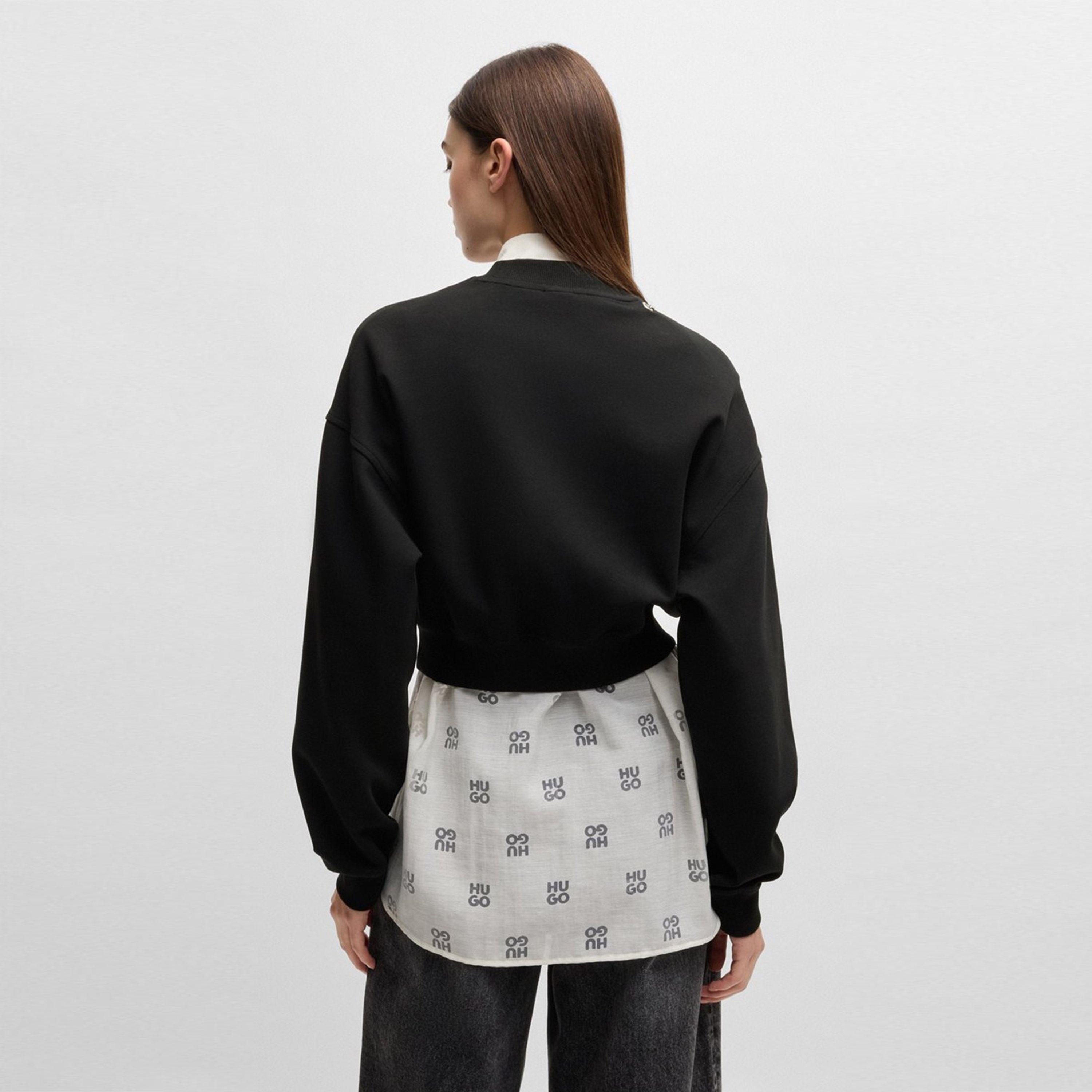 Black - Hugo - Women's Dewita Crew Sweatshirt - 3