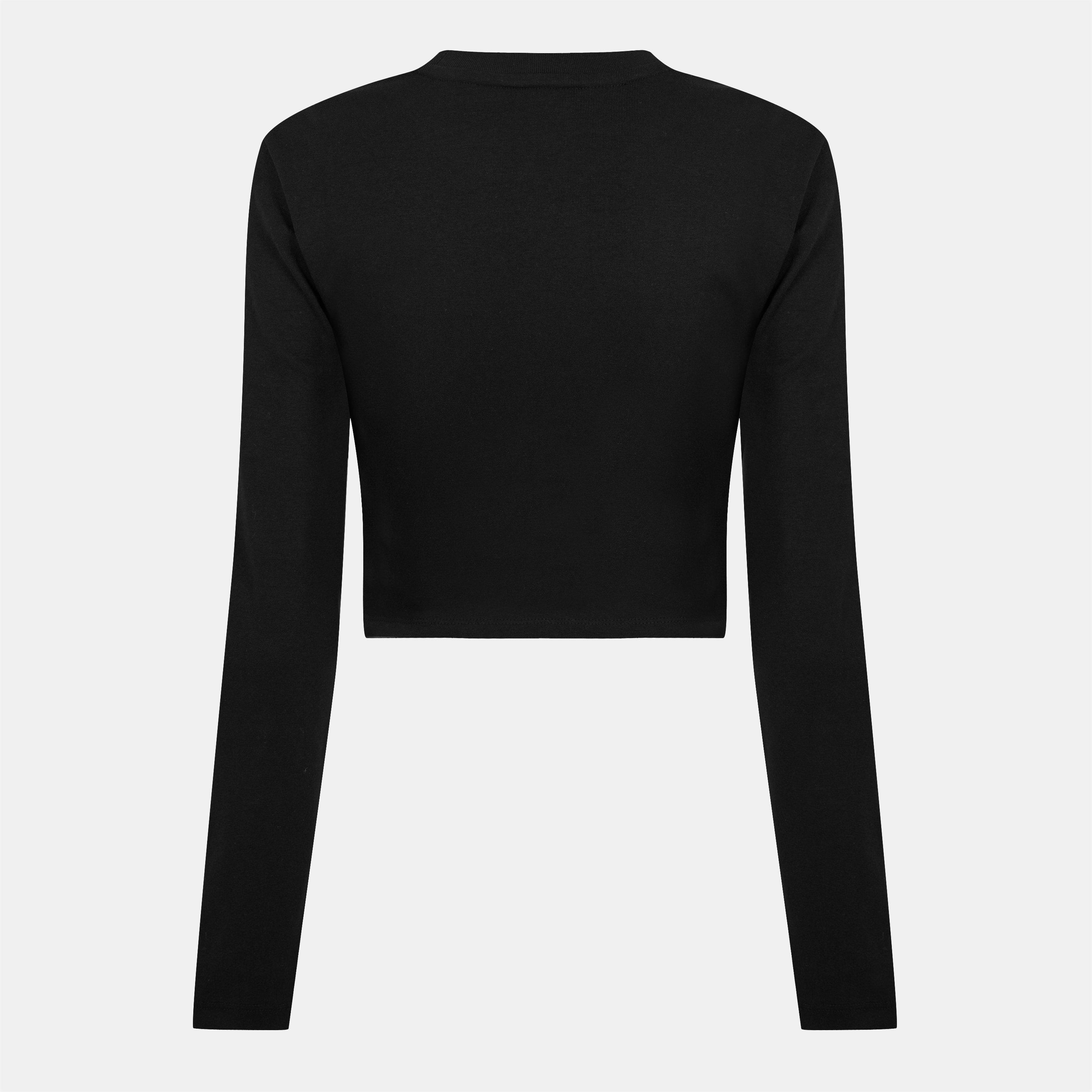 Black - Hugo - Long Sleeved Metallic Logo T-shirt - 2