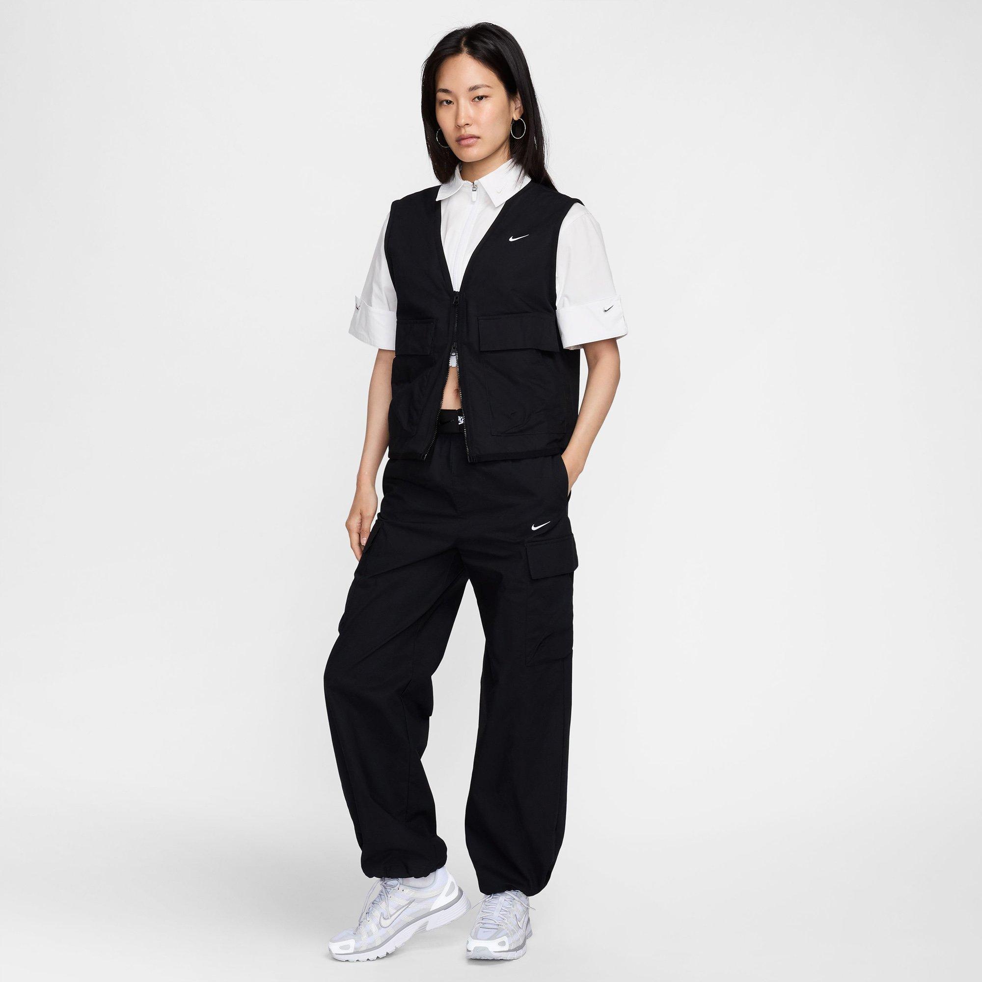 Black/White - Nike - Sportswear Everything Wovens Womens Mid Rise Cargo Pants - 3