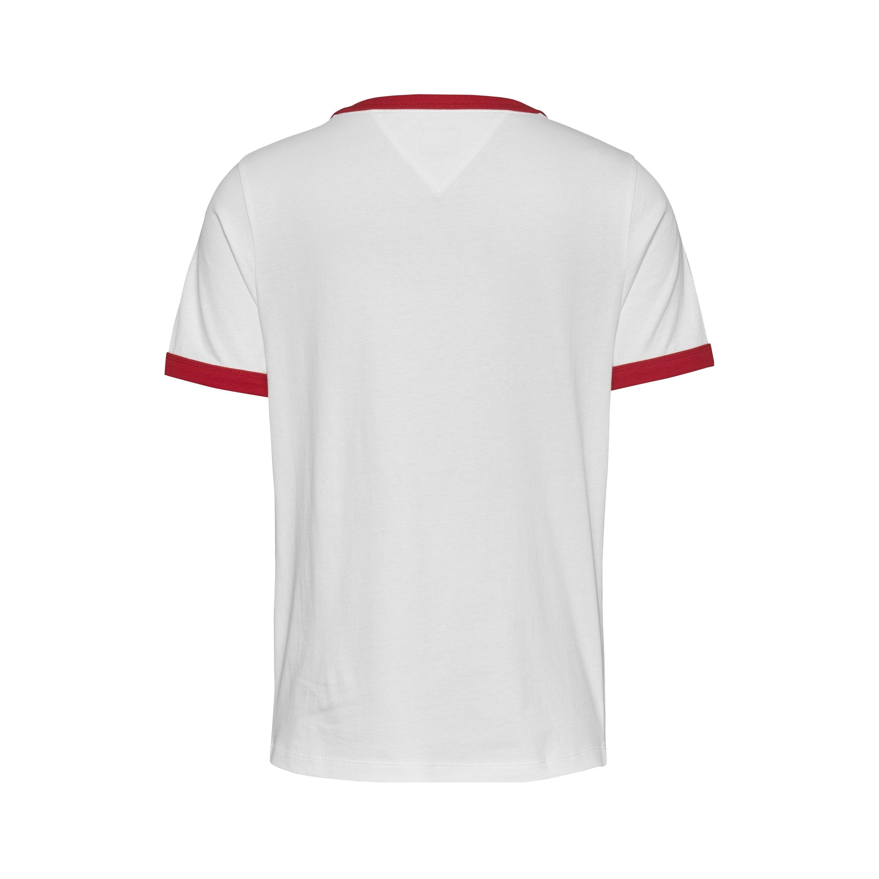 Ecru - Tommy Jeans - Script Ringer T-Shirt - 2