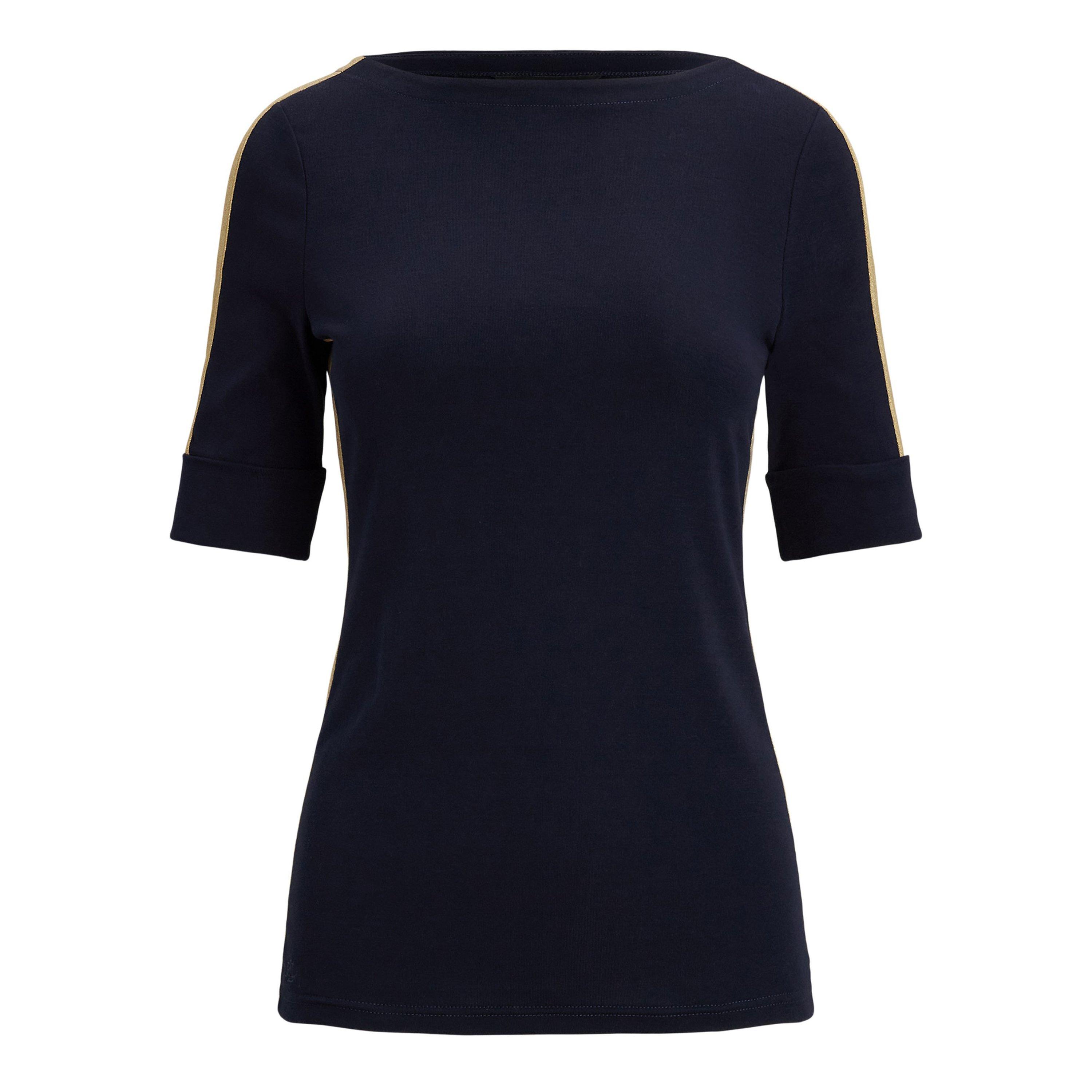 Navy/Gold - Lauren by Ralph Lauren - Damira T-Shirt - 1