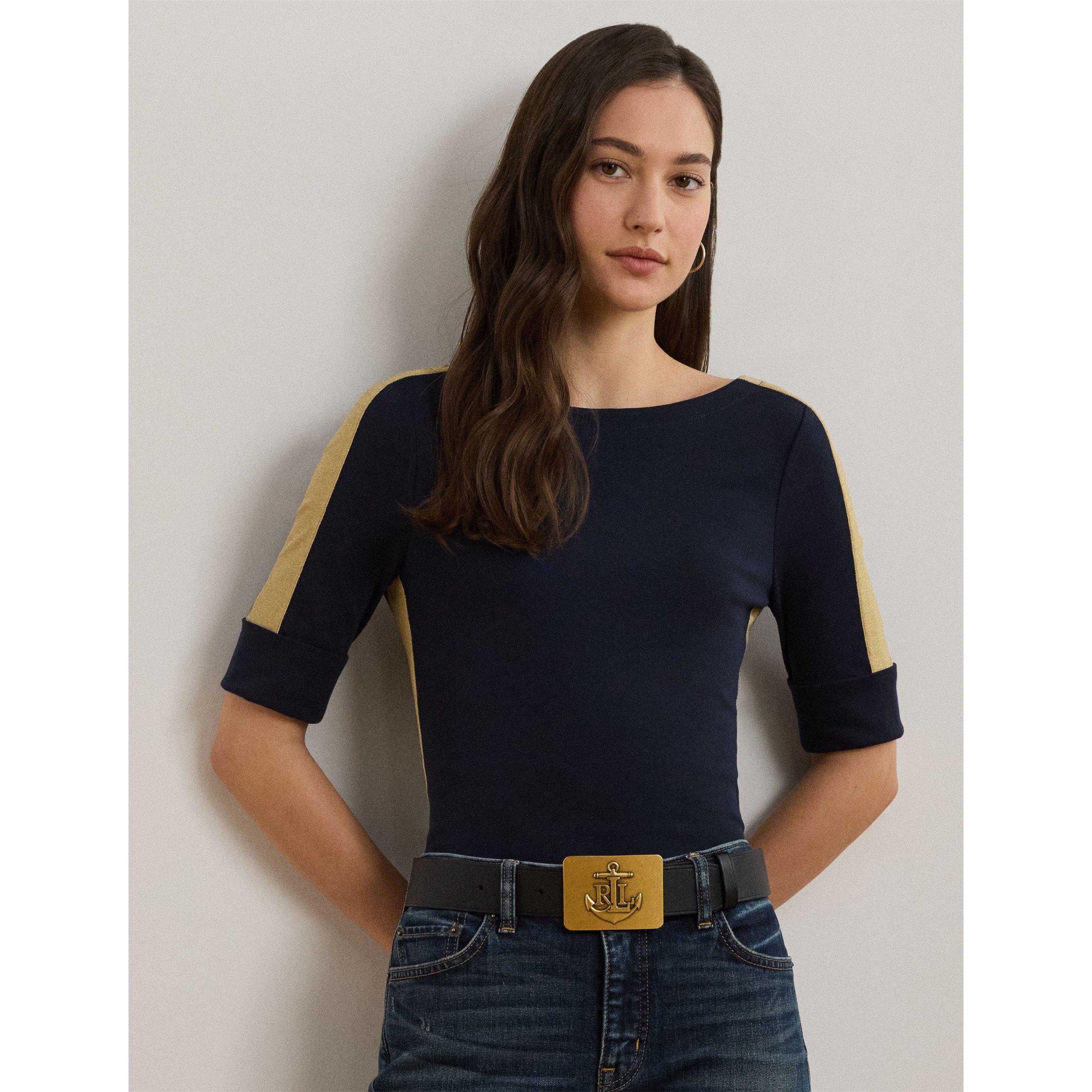 Navy/Gold - Lauren by Ralph Lauren - Damira T-Shirt - 2