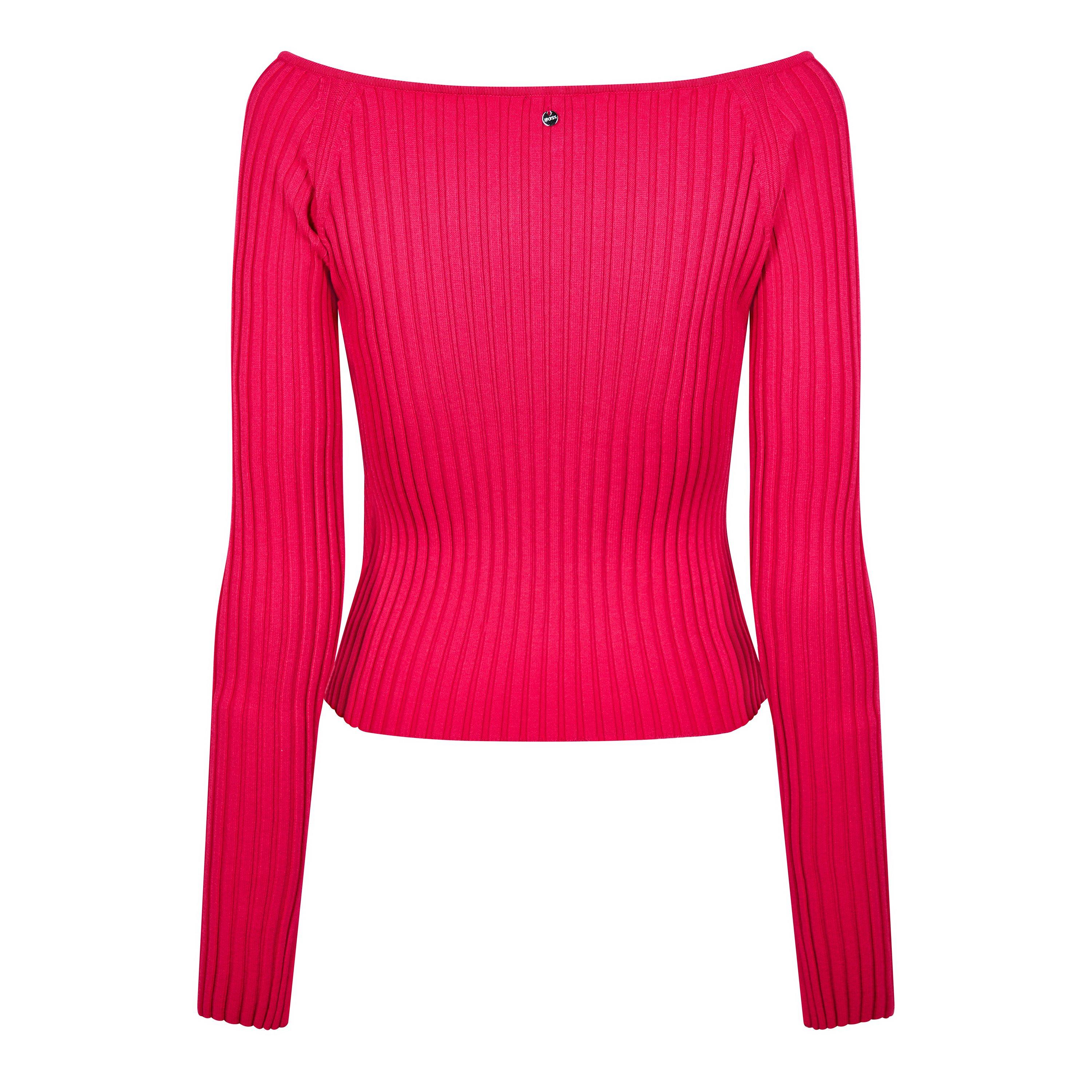 Dark Pink - Boss - Women's C Fayez Knitted Top - 2