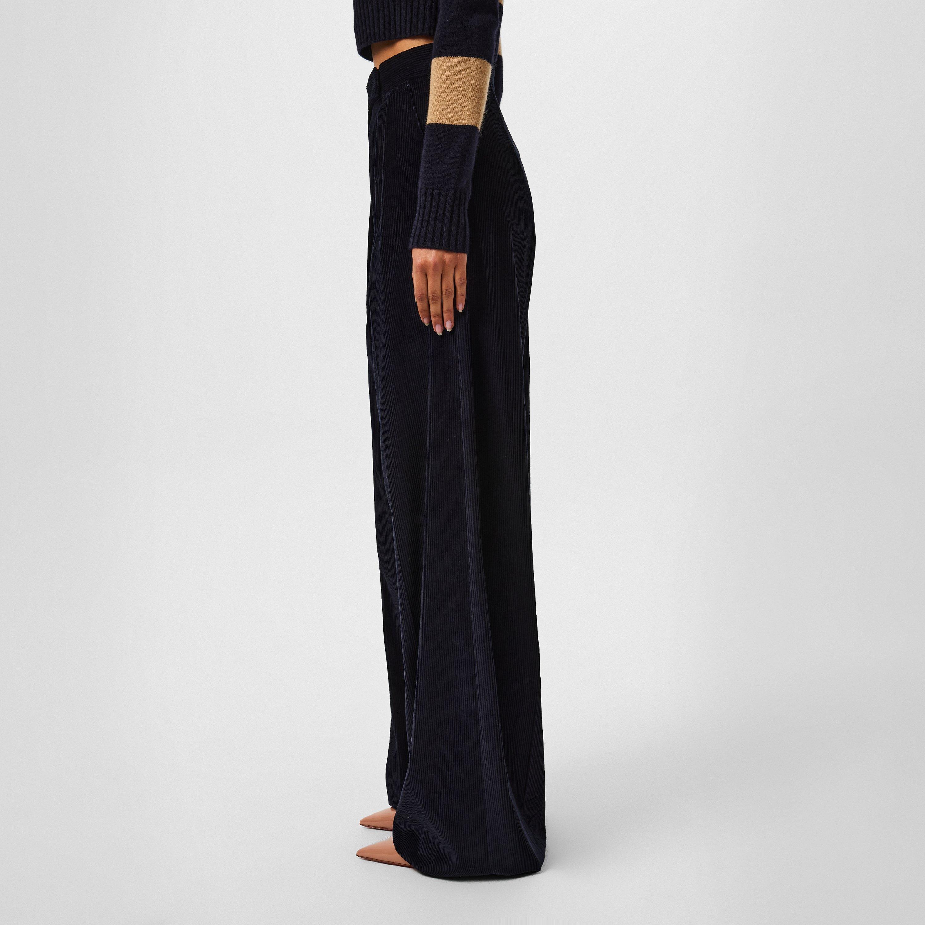 Ultramarine - Max Mara - Women's Corduroy Wide Leg Trousers - 2