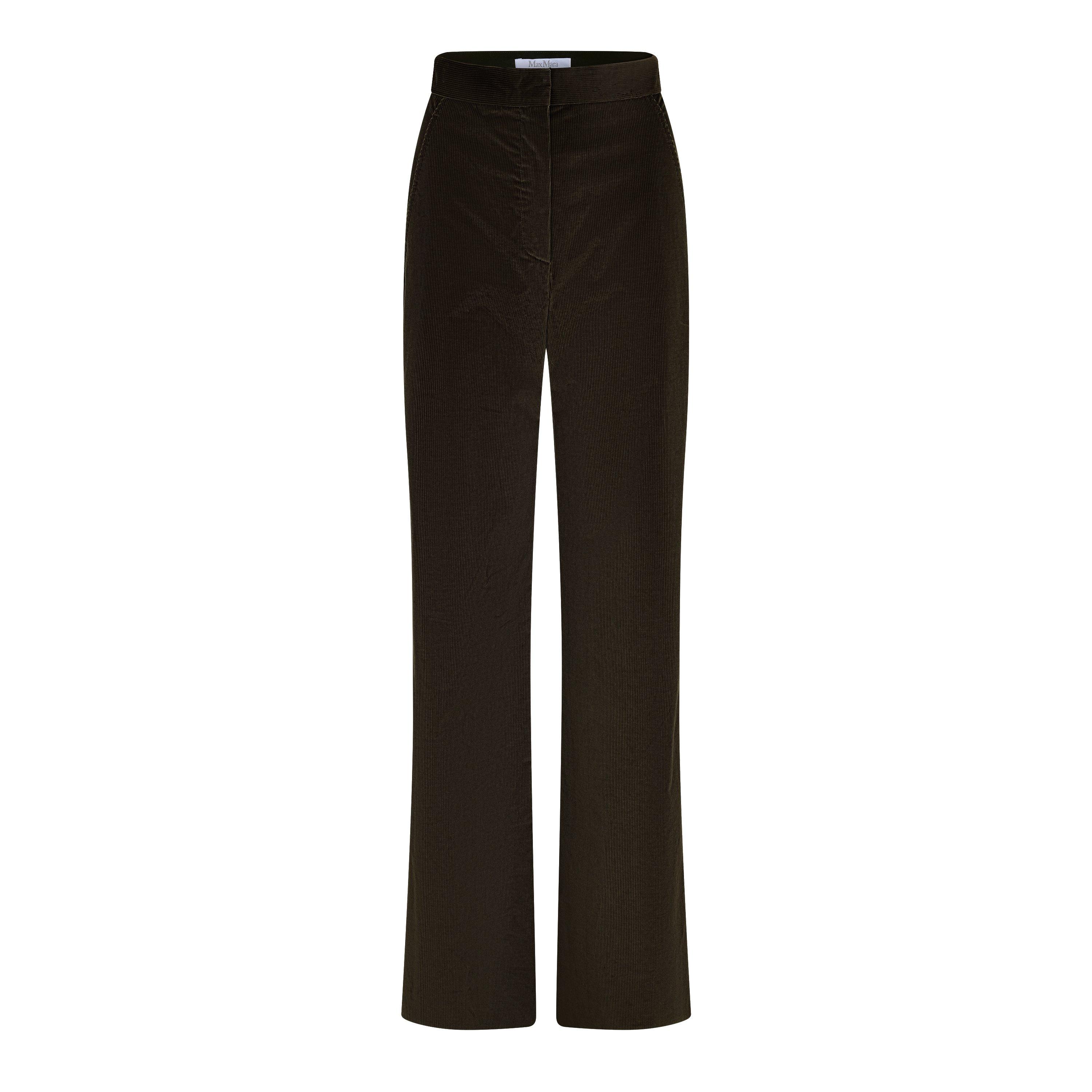 Khaki - Max Mara - Tritone Corduroy Trousers - 5