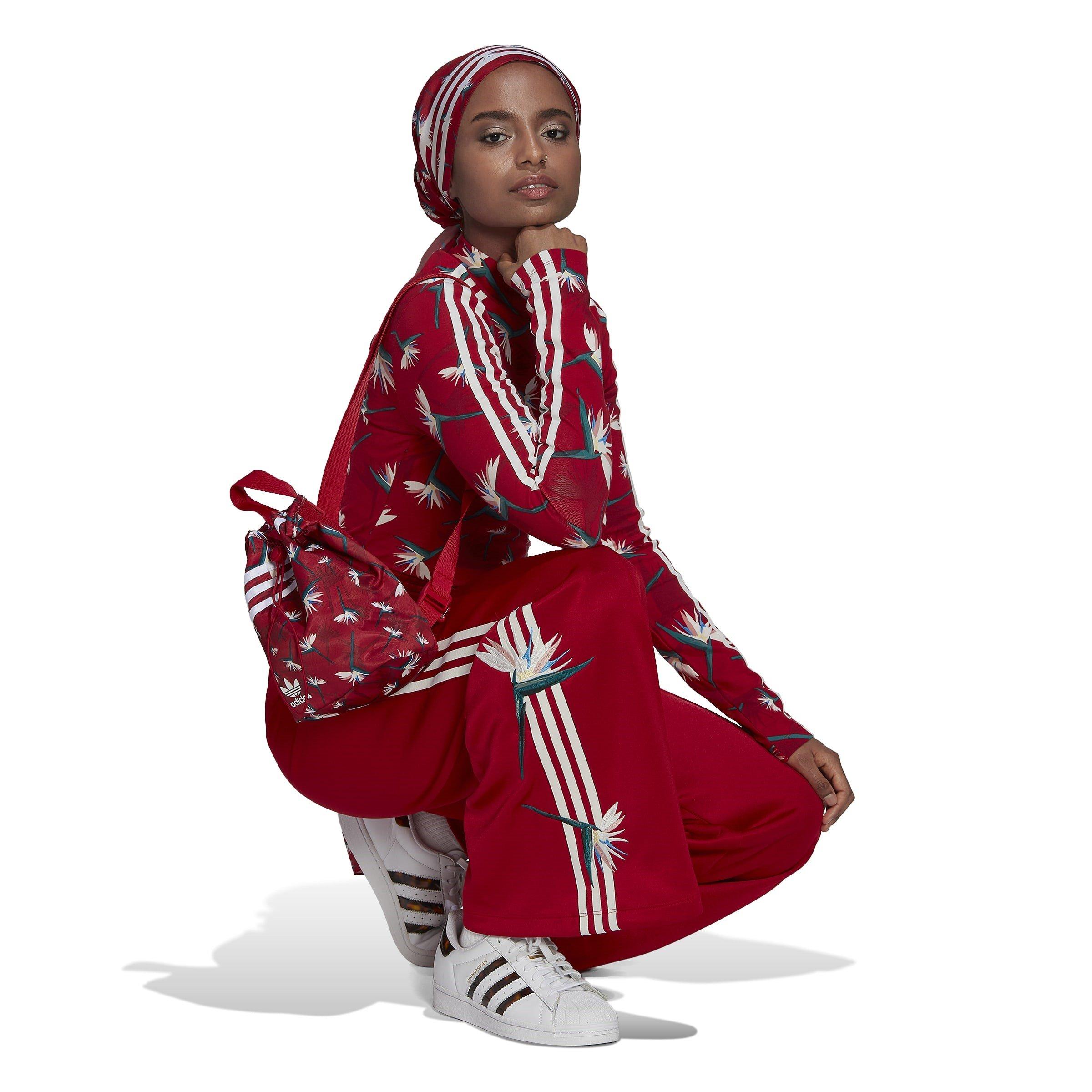 Red - adidas Originals - Open Hem Jersey Joggers - 4