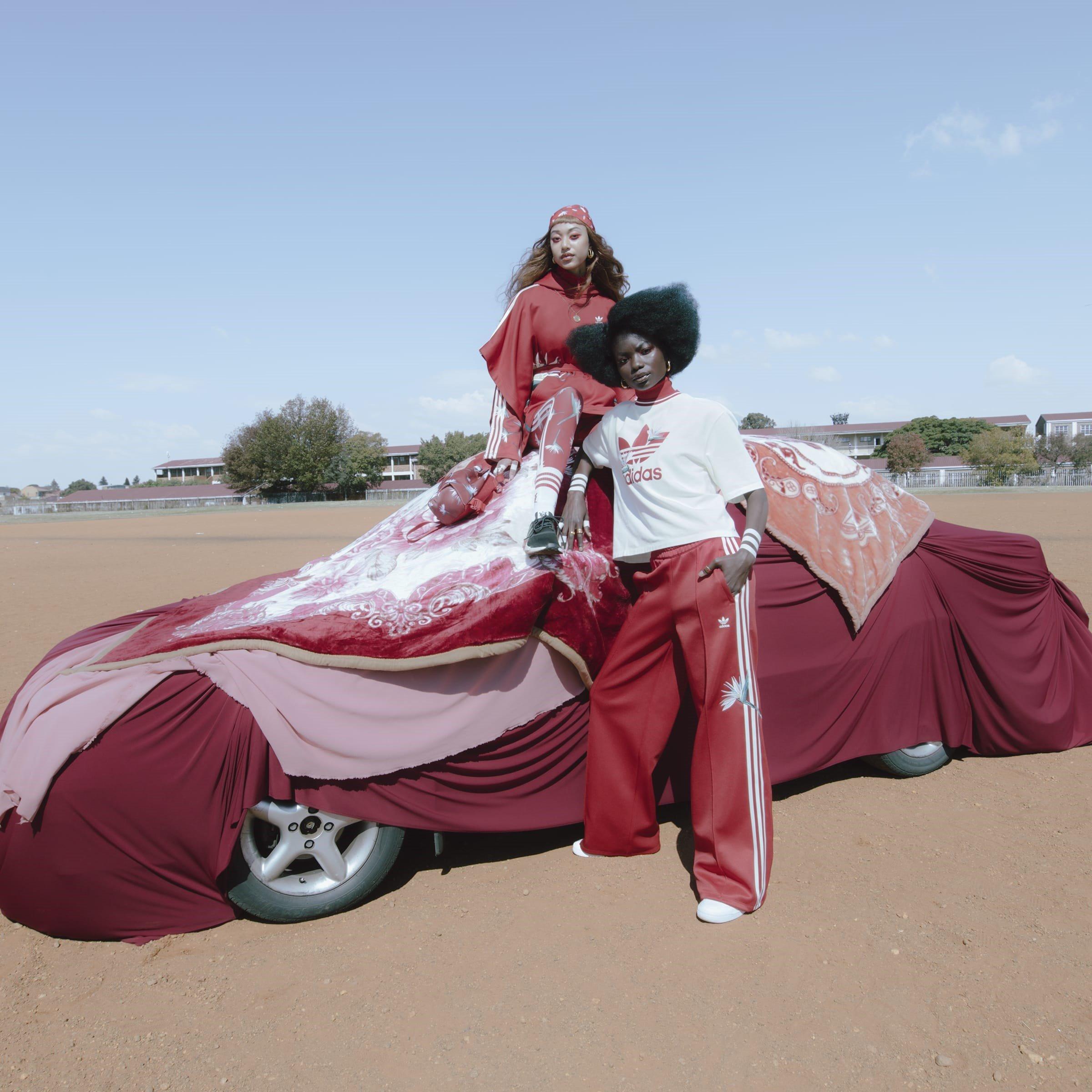 Red - adidas Originals - Open Hem Jersey Joggers - 8
