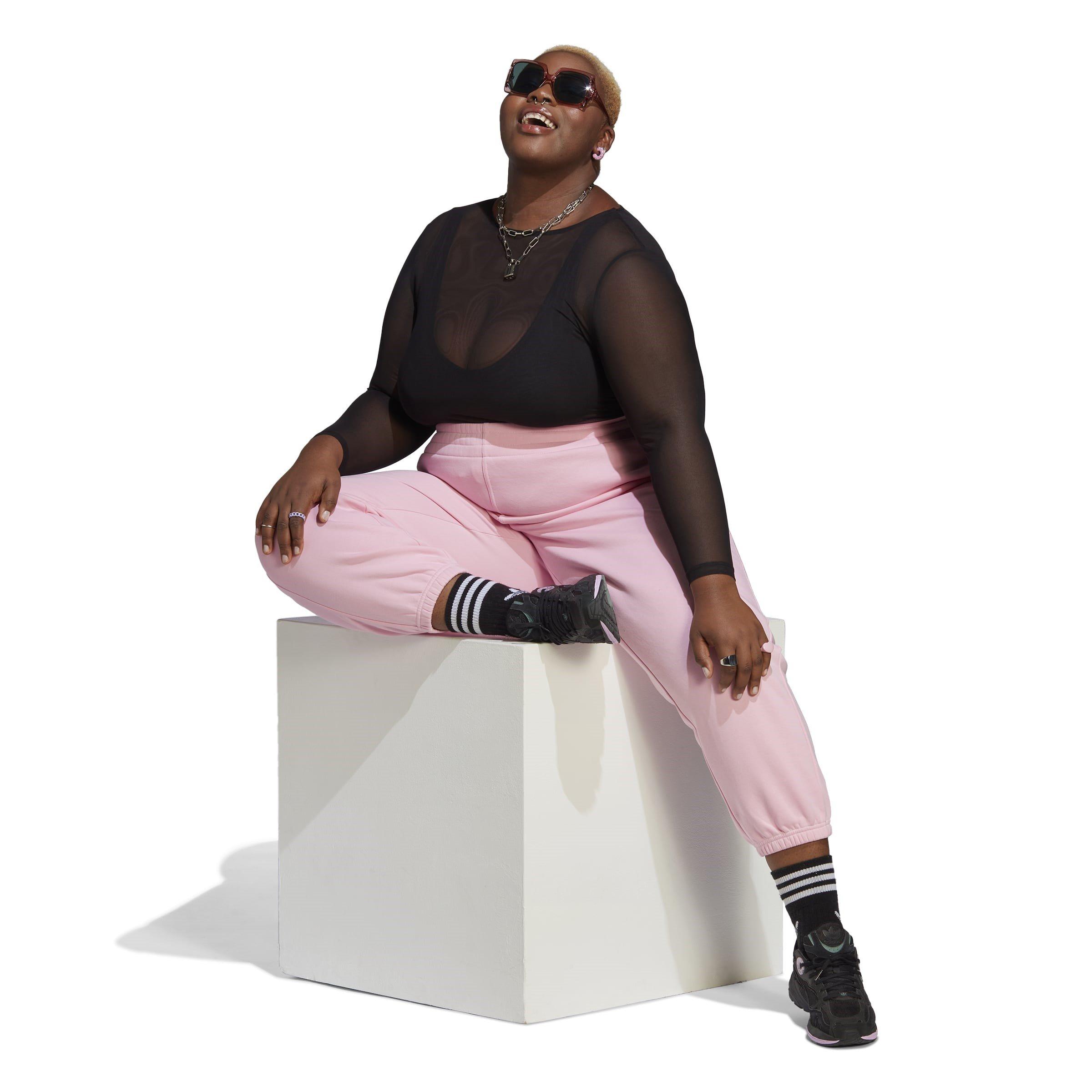 Pink - adidas Originals - adidas Essentials Plus Size Fleece Joggers Womens - 4